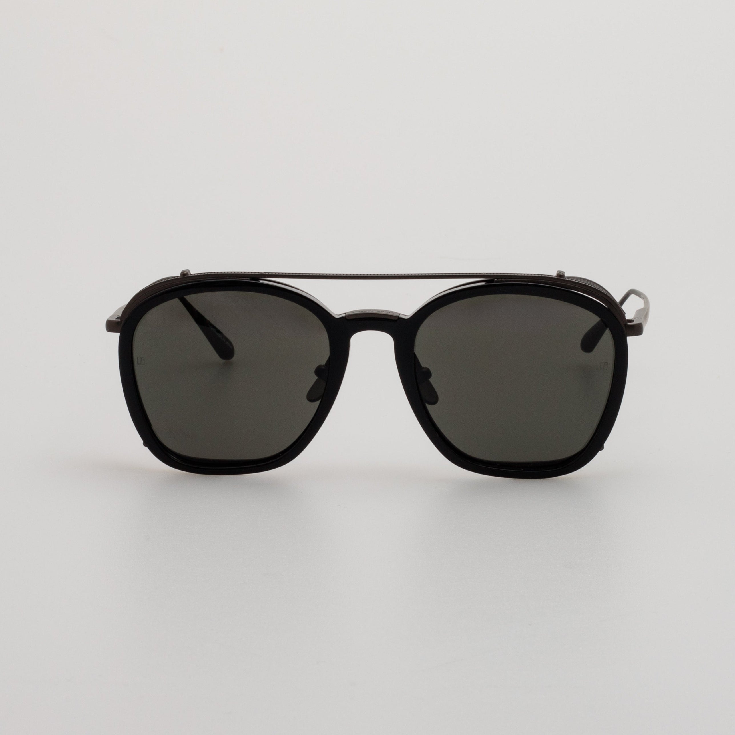 Aston Square Sunglasses in Black Matt Nickel