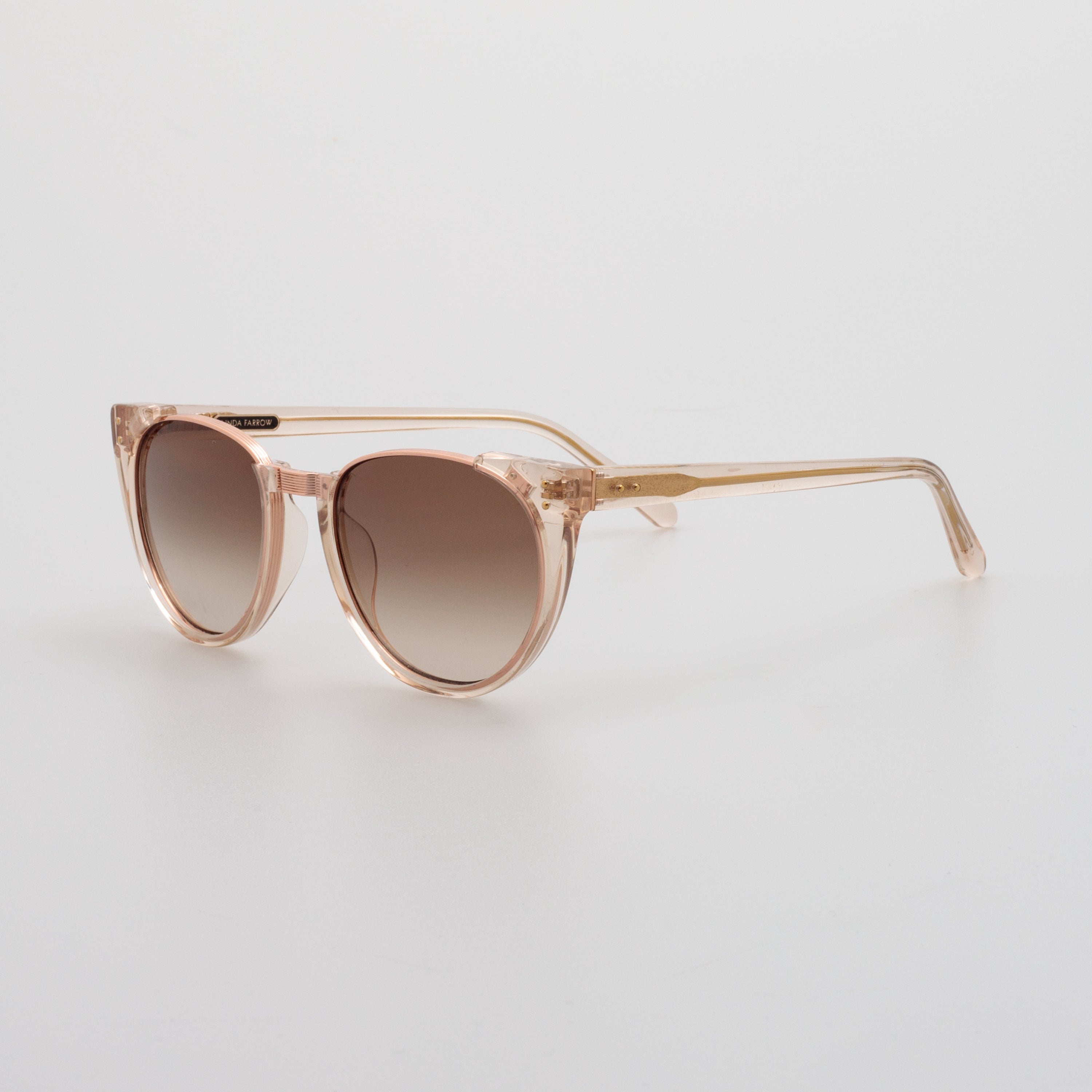 Iris Oval Sunglasses in Ash and 18K Rose Gold