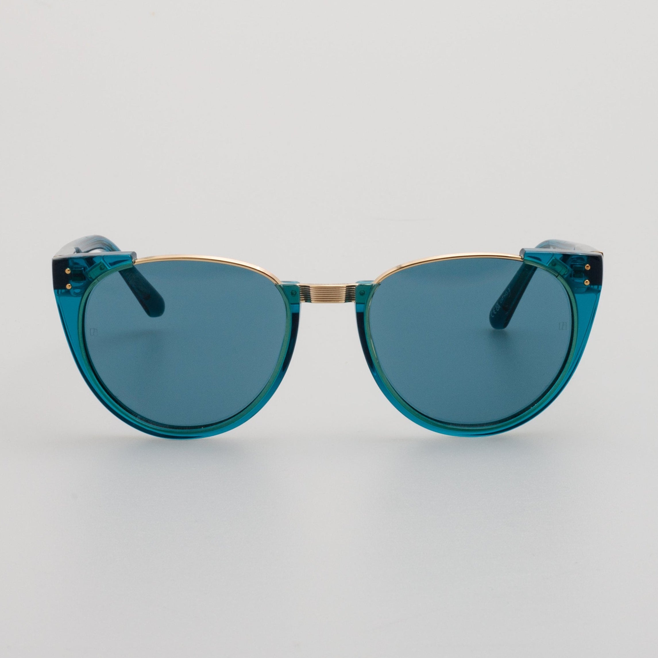 Iris Oval Sunglasses in Aqua