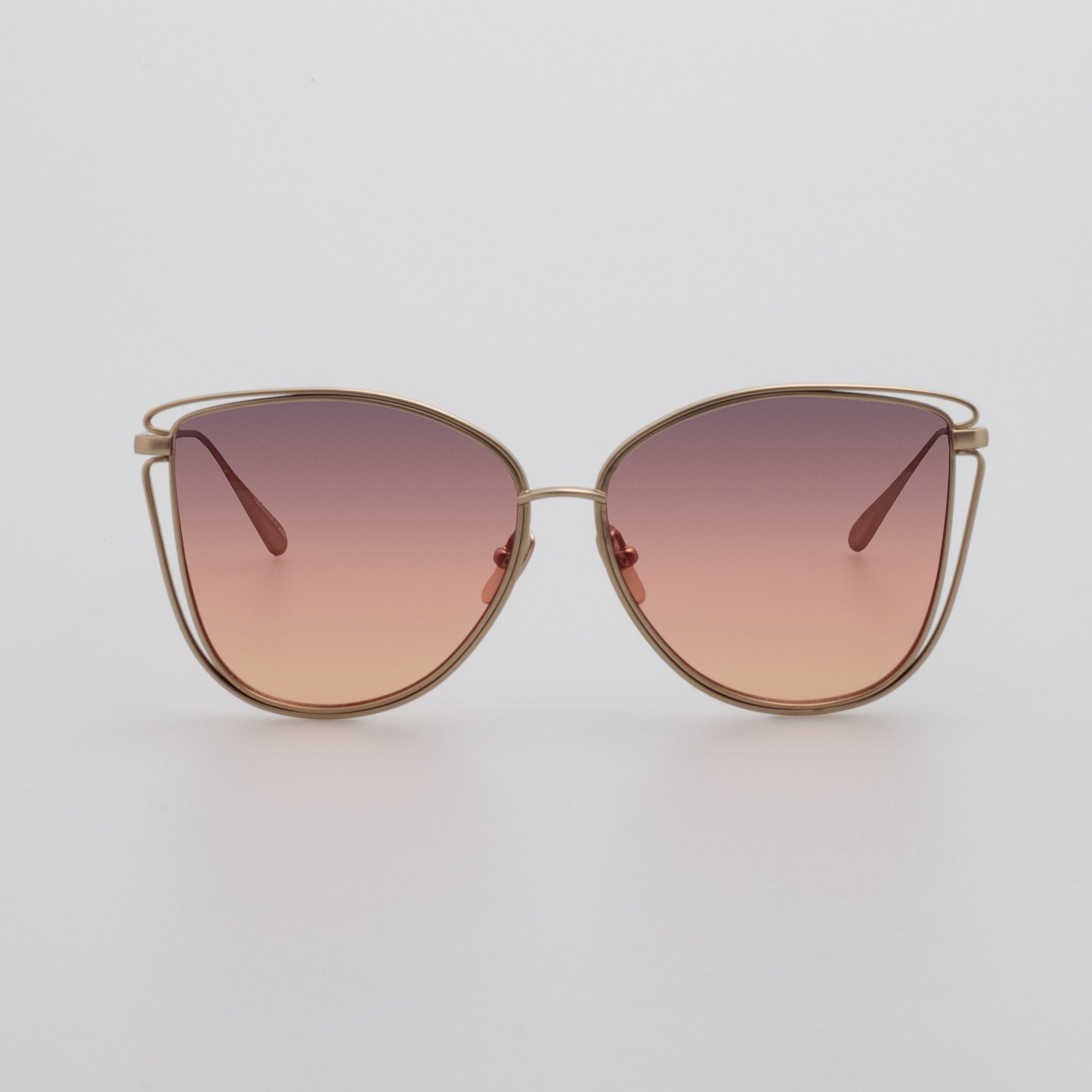 Dinah Sunglasses in Champagne and Sunset Gradient