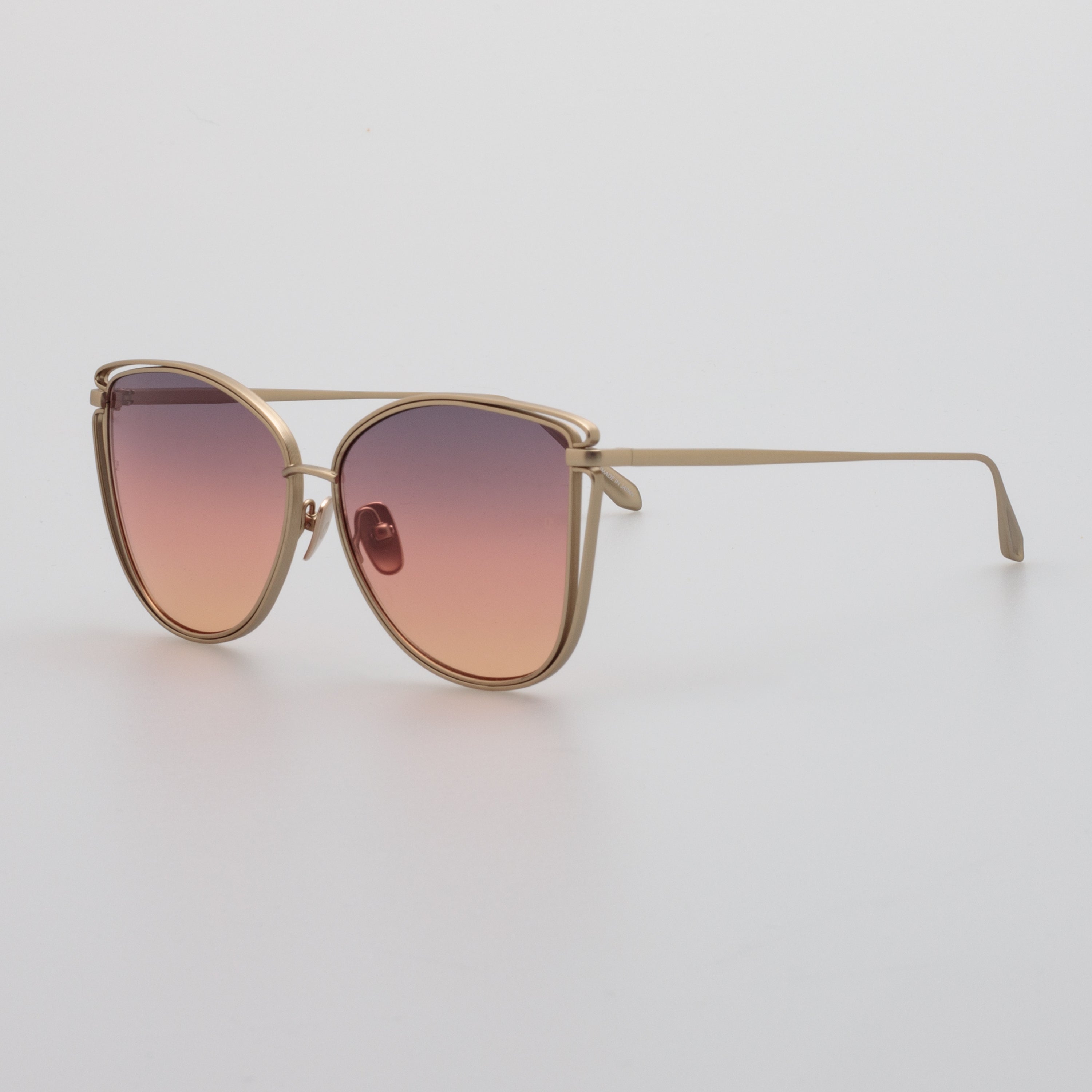 Dinah Sunglasses in Champagne and Sunset Gradient