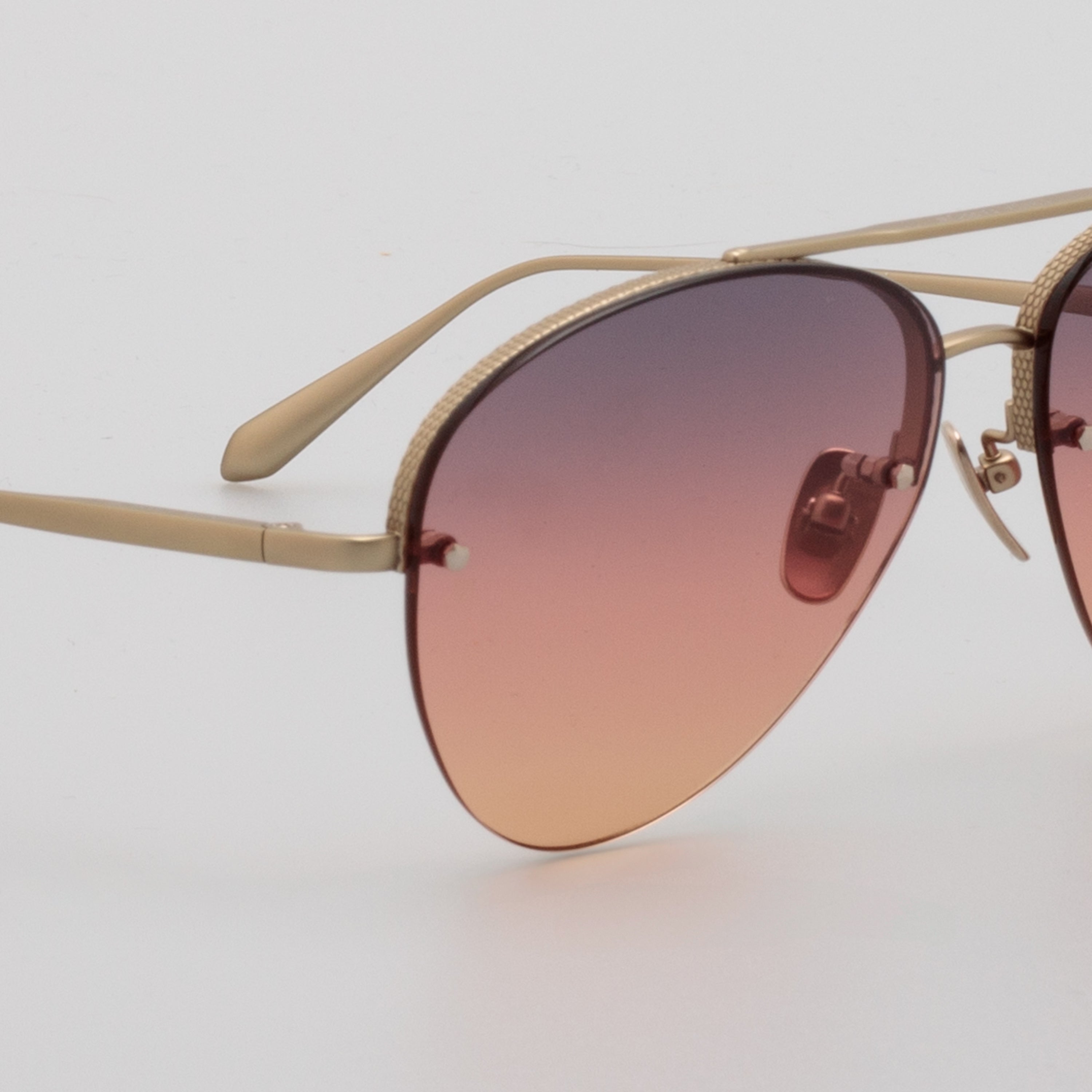 Edano Sunglasses in Matt Champagne and Sunset Gradient