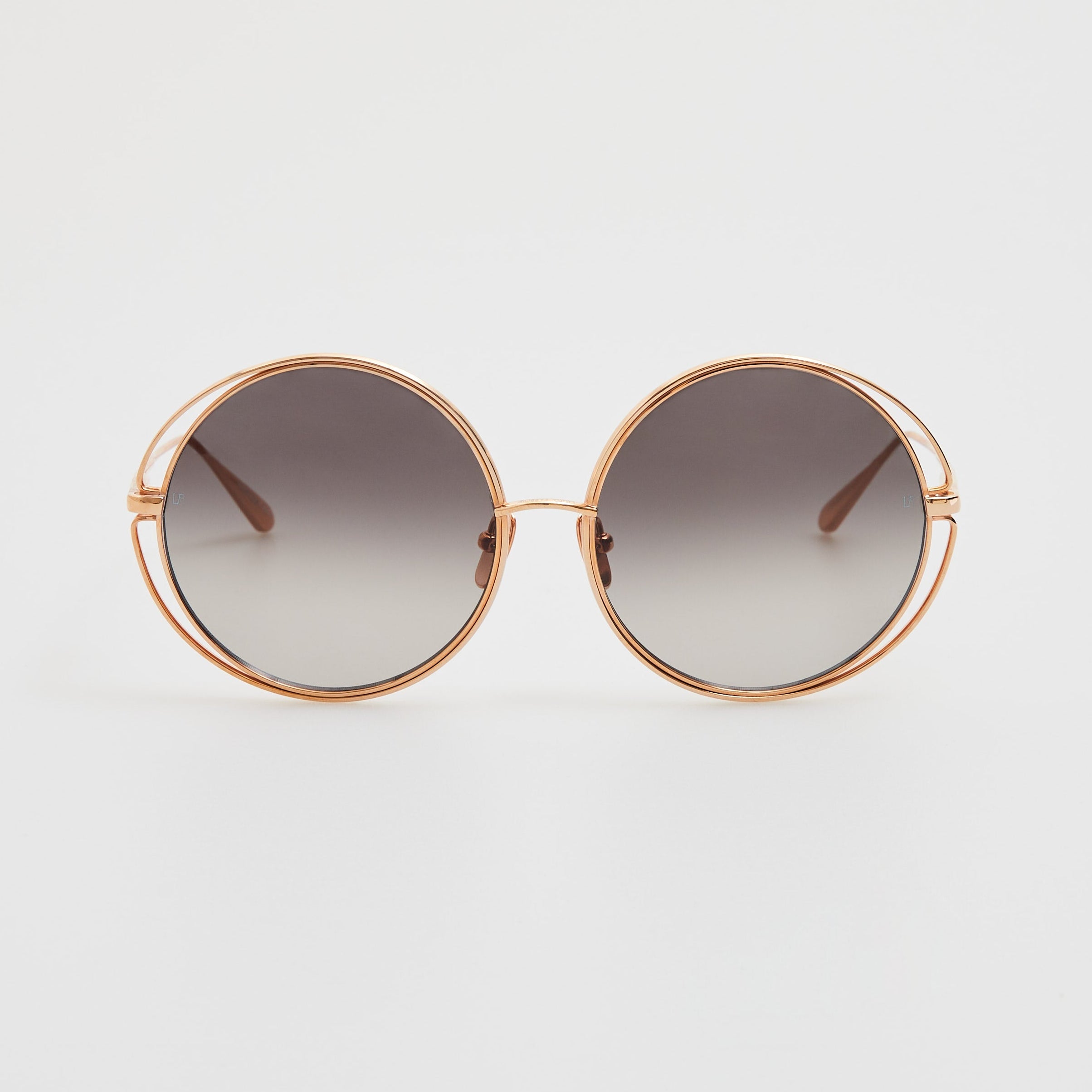 Selene Sunglasses in 18K Rose Gold and Grey