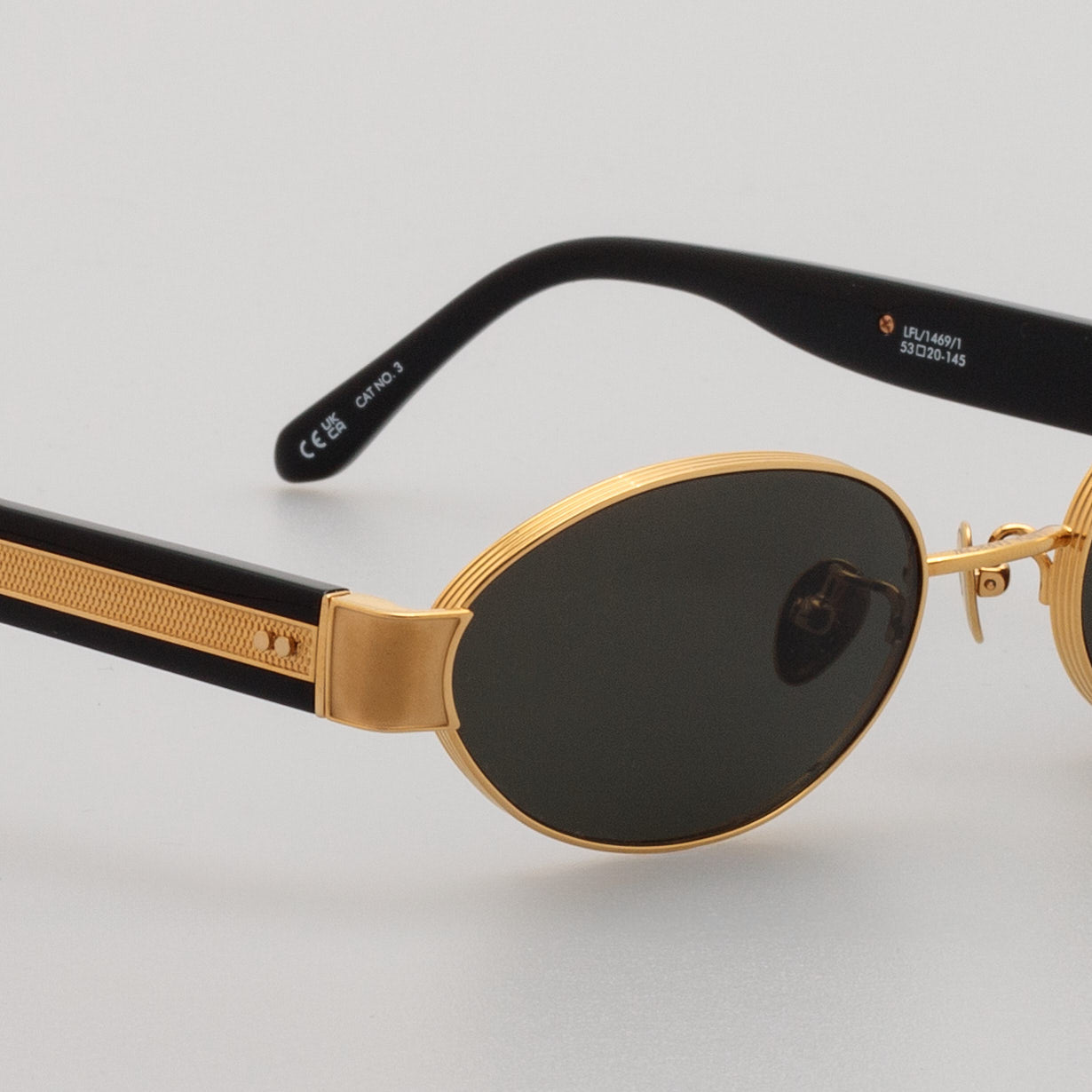 Sadie Sunglasses in 22K Gold and Grey