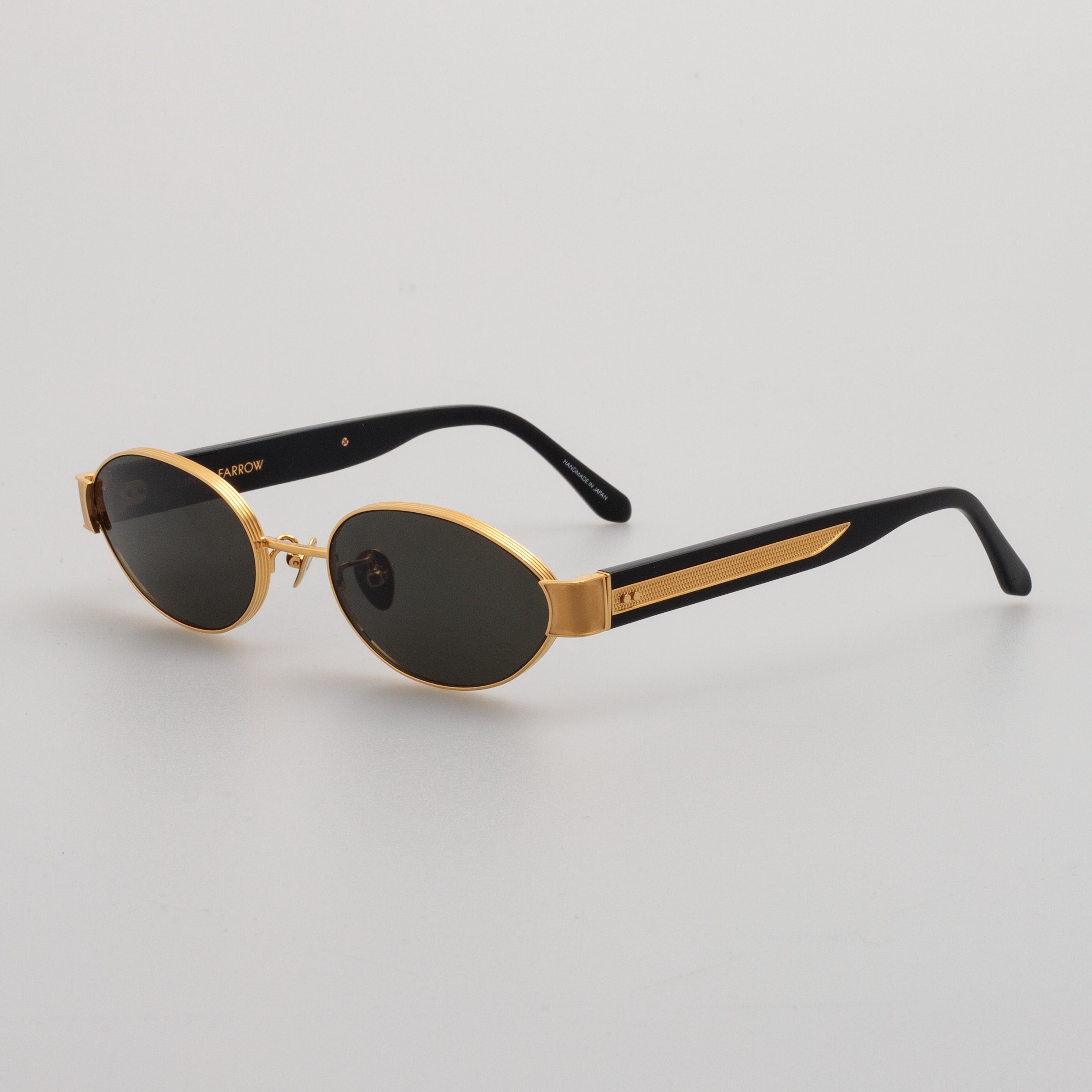 Sadie Sunglasses in 22K Gold and Grey