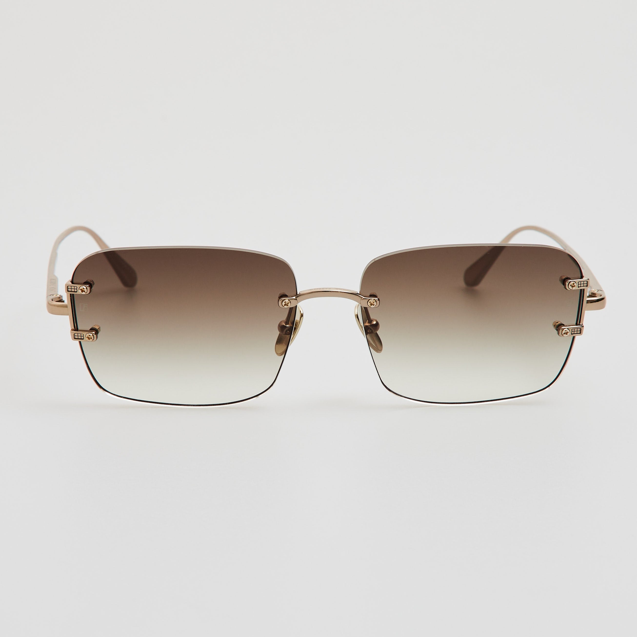 Sasha Sunglasses in 22K Gold and Mocha