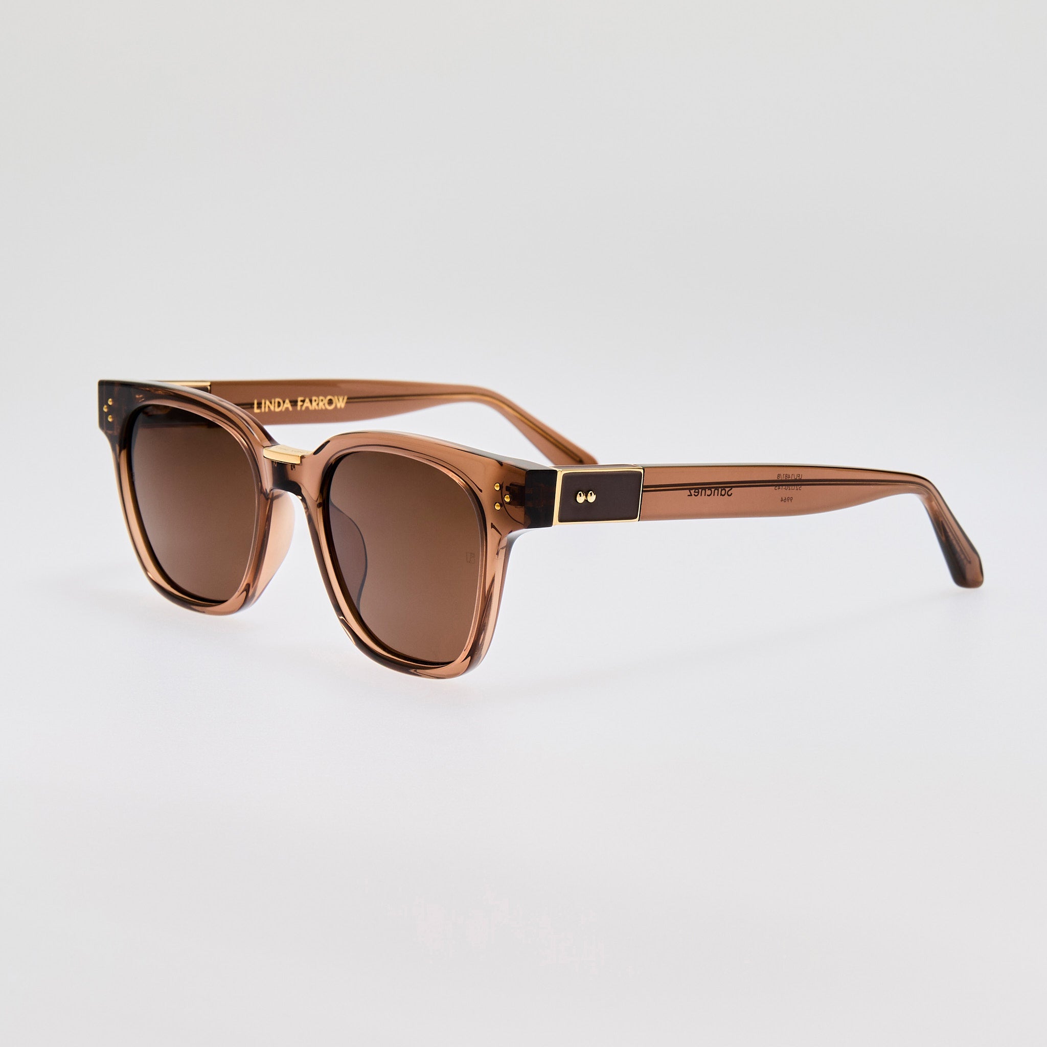 Sanchez Sunglasses in 22K Gold and Brown