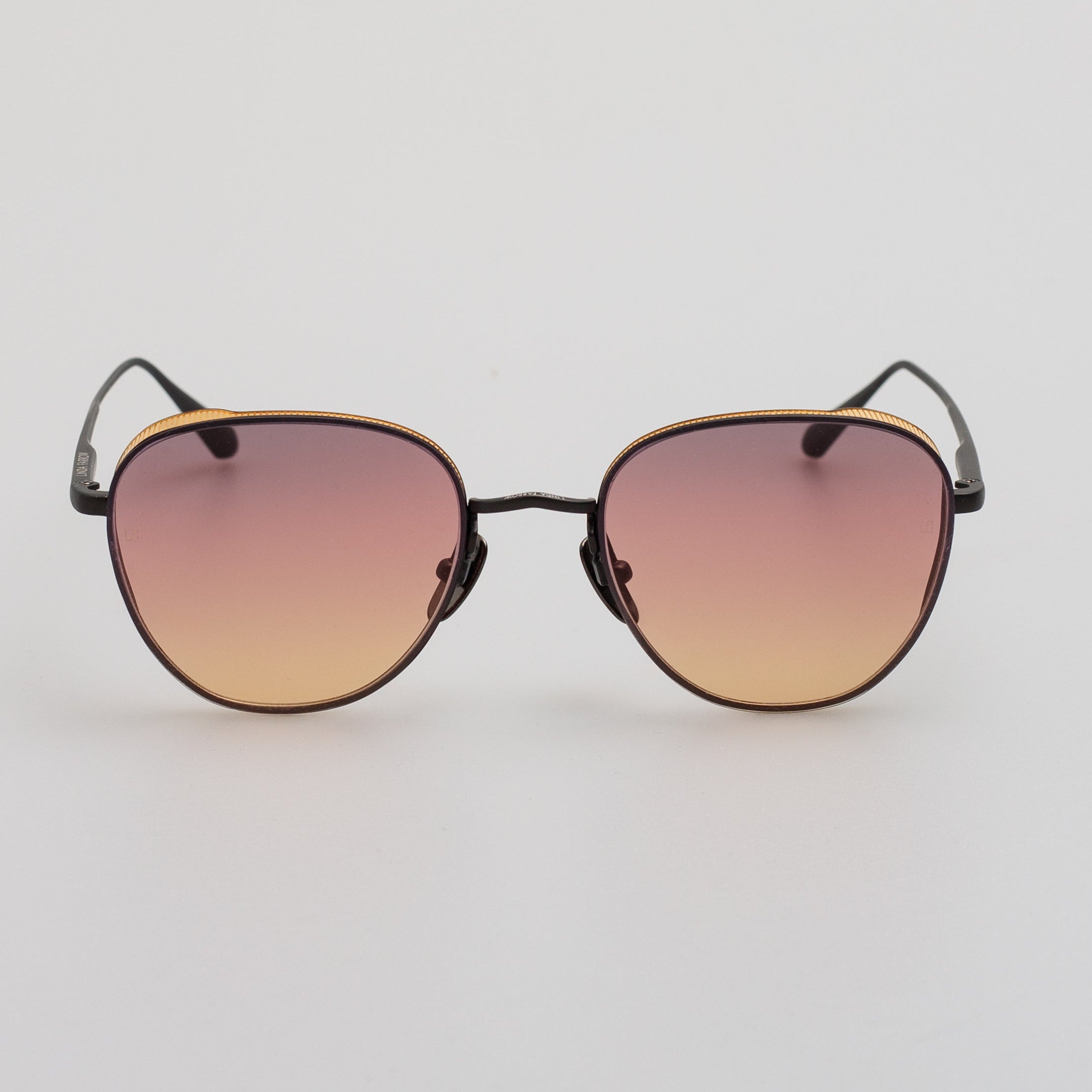 Hardy Sunglasses in Matt Nickel and Sunset Lenses