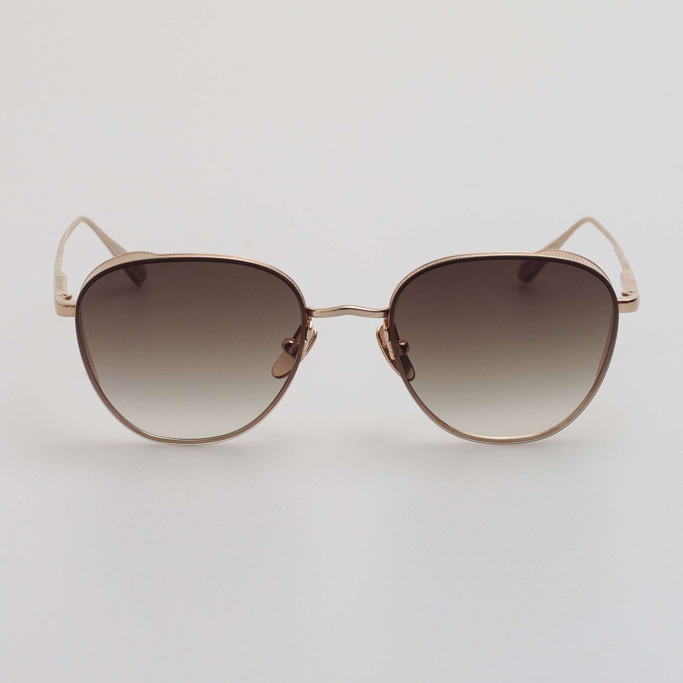 Hardy Sunglasses in 22K Gold and Mocha