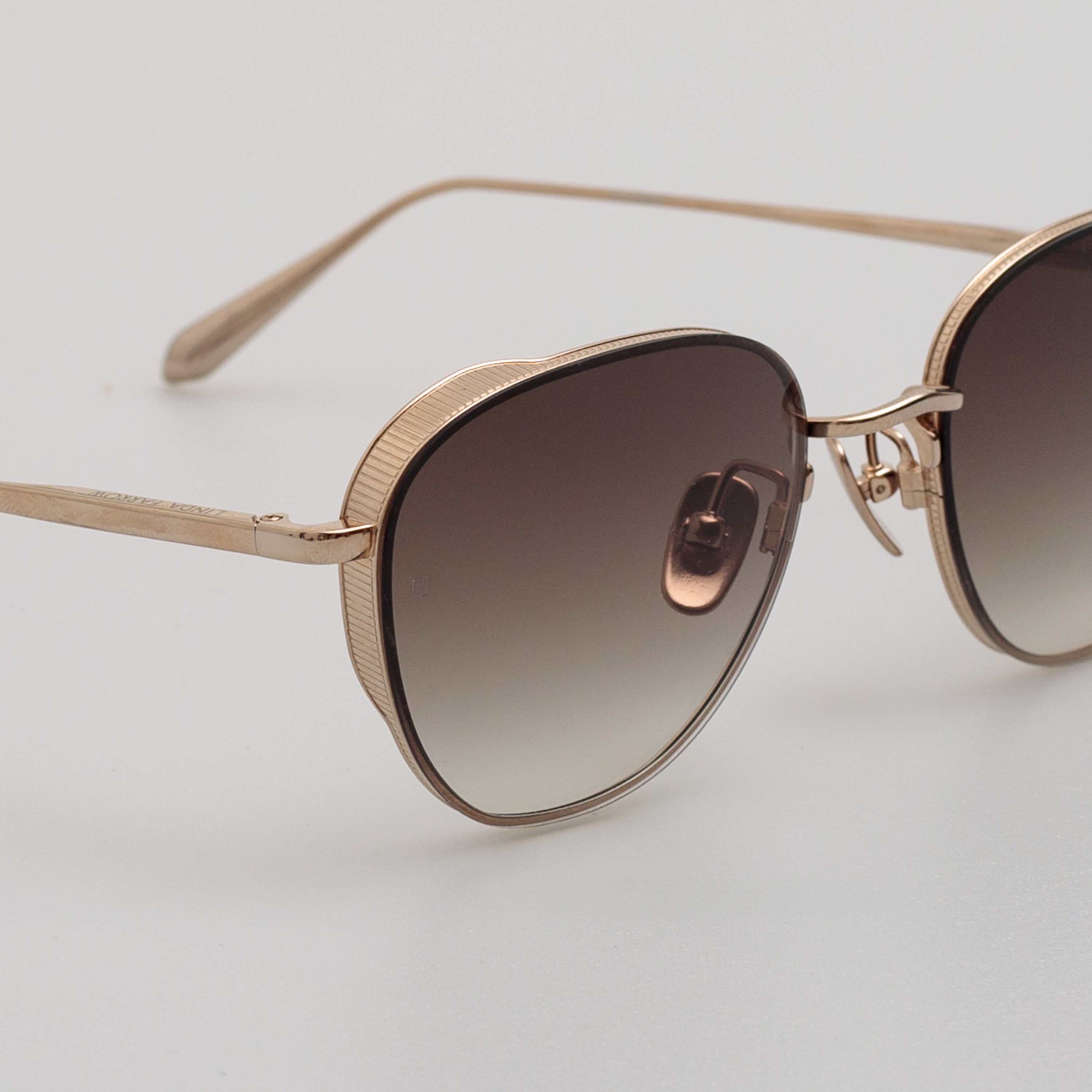 Hardy Sunglasses in 22K Gold and Mocha