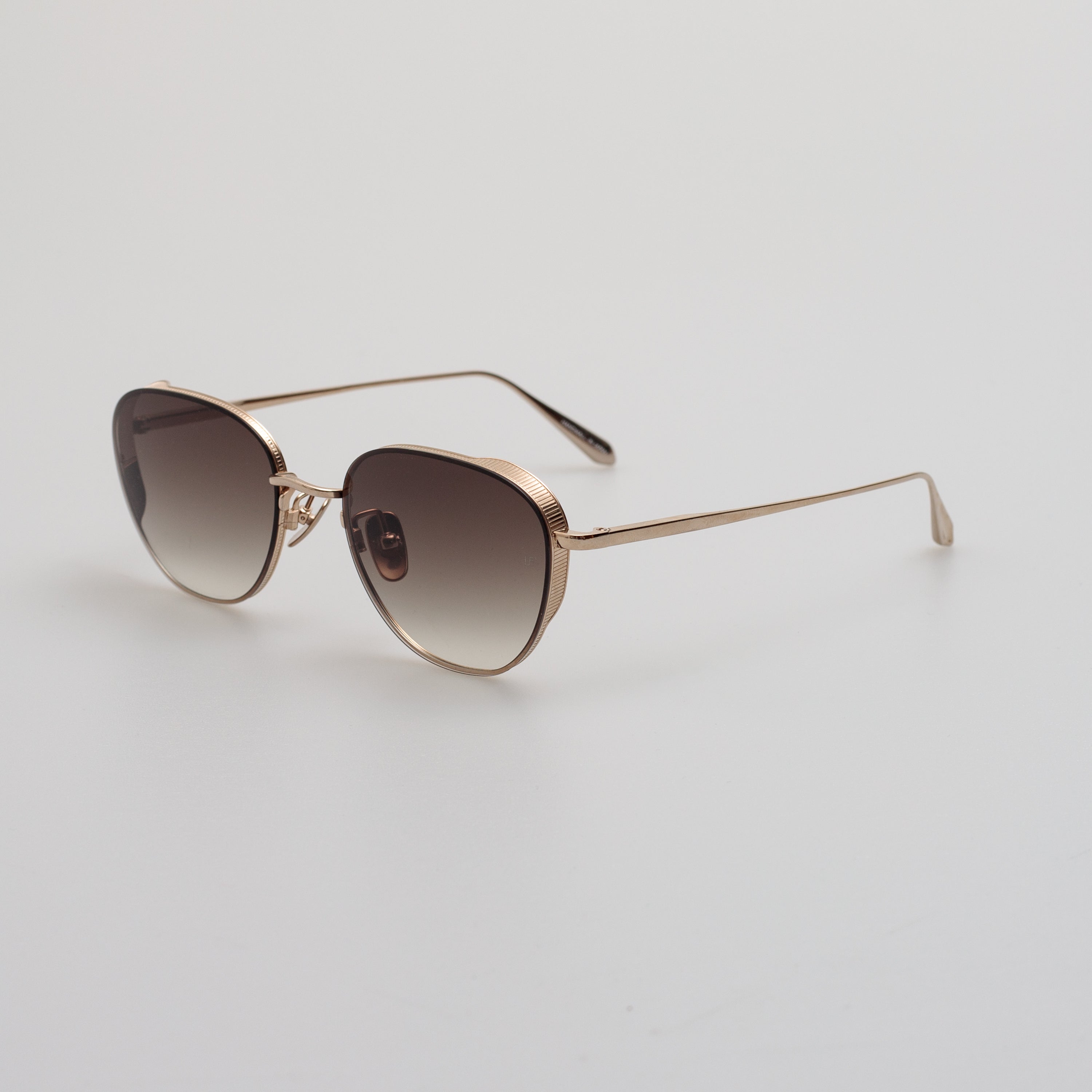 Hardy Sunglasses in 22K Gold and Mocha