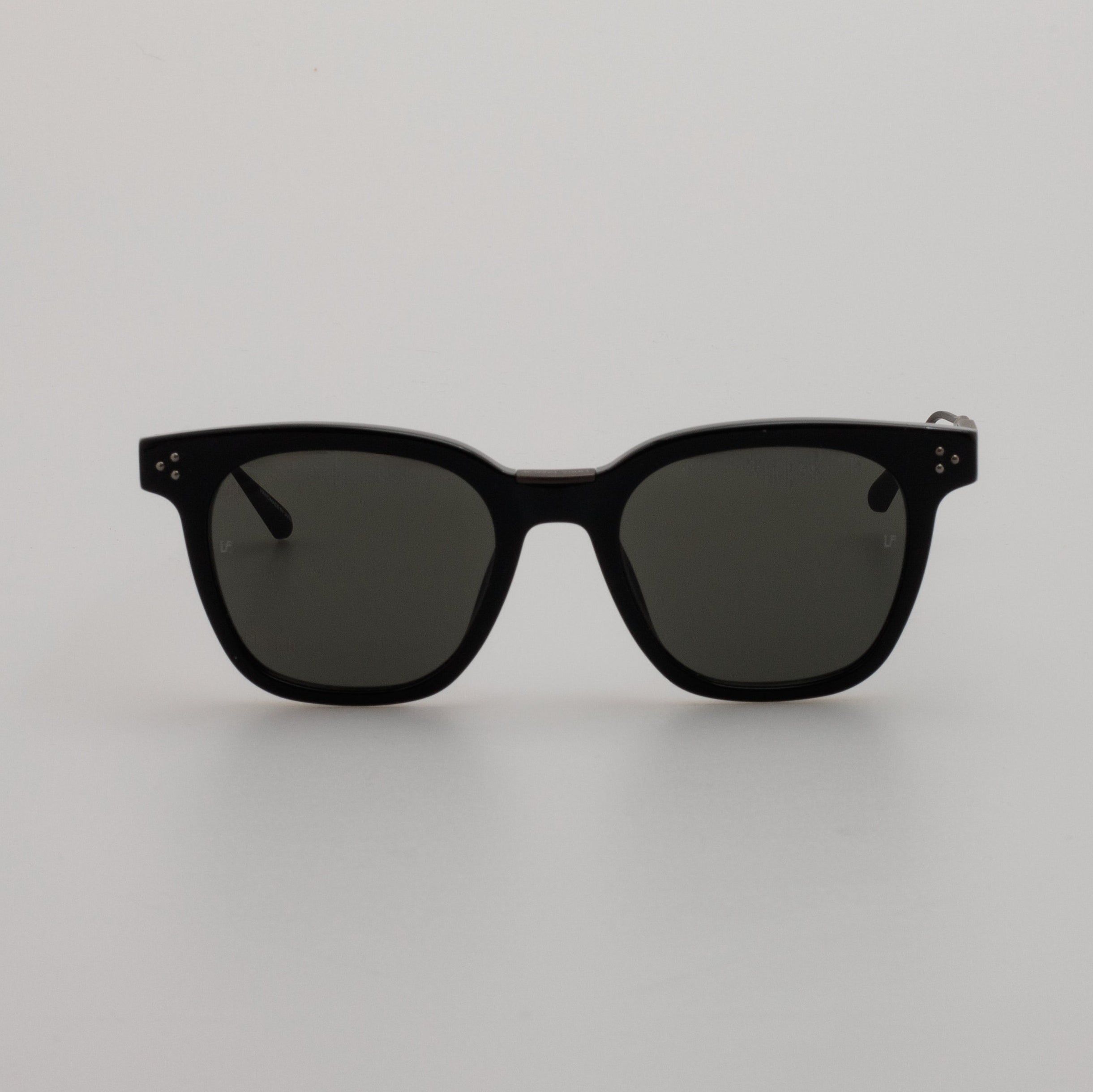 Evans Sunglasses in Black and Matt Nickel