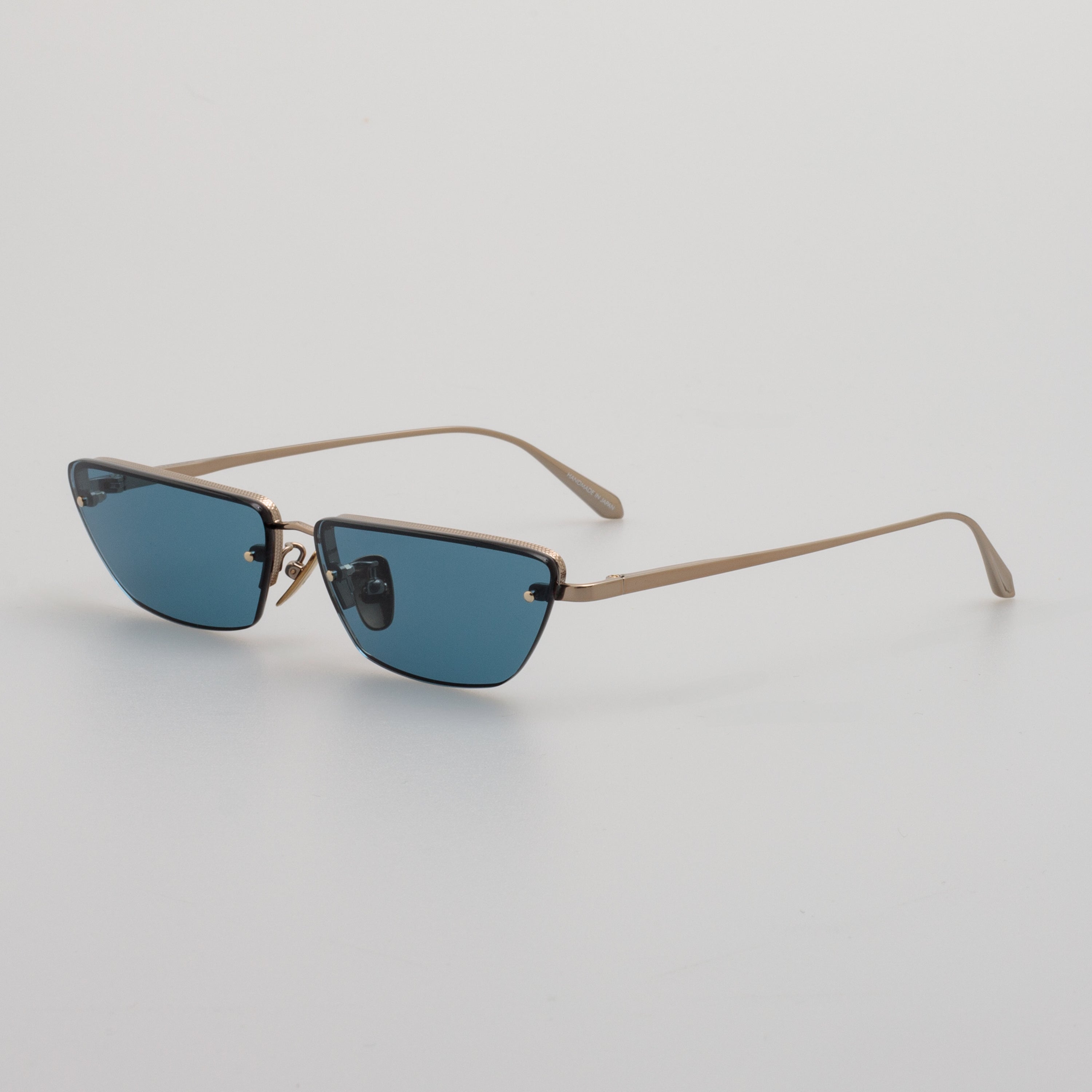 Cleo Sunglasses in 22K Gold and Aqua