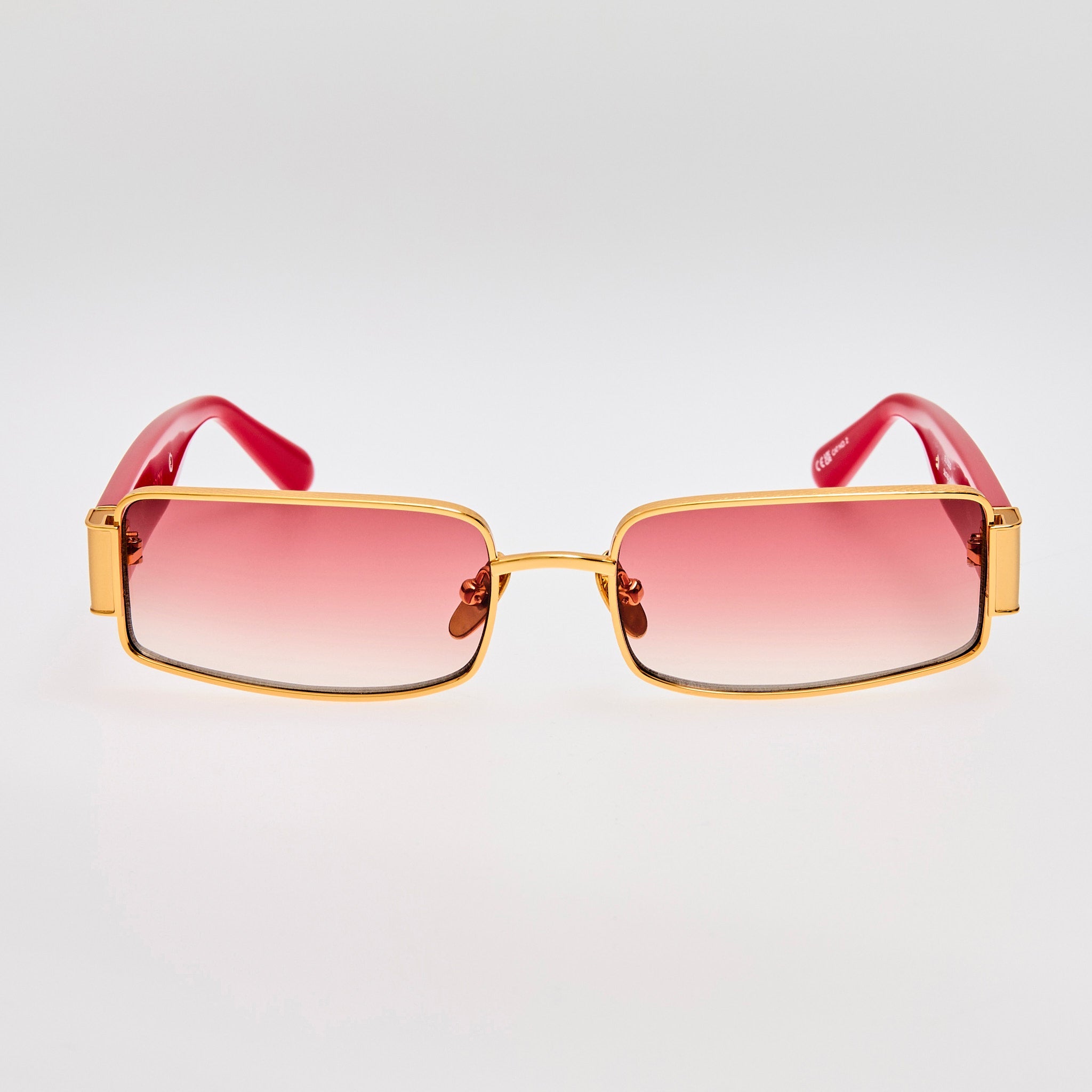 Kaia Sunglasses in 22K Gold and Red
