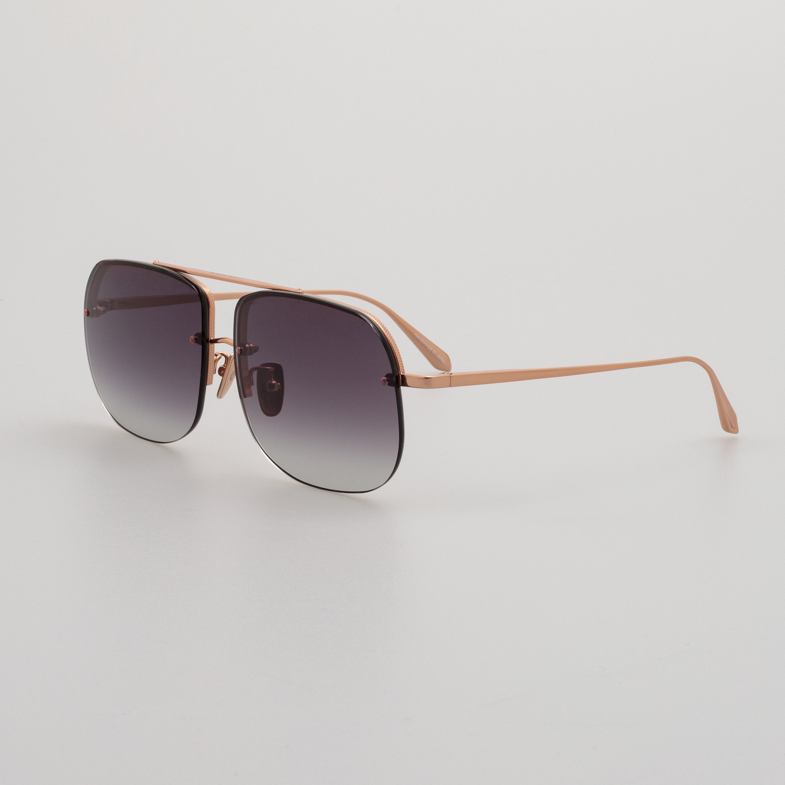 Seren Sunglasses in 18k Rose Gold and Grey