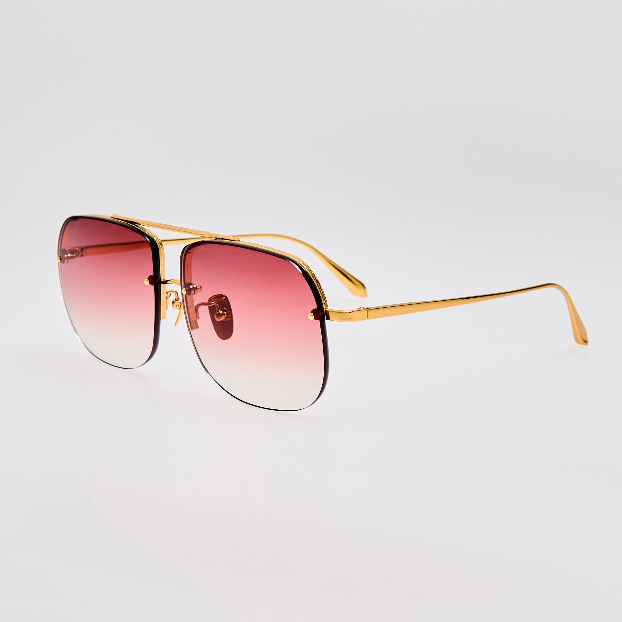 Seren Sunglasses in Red and 22k Gold