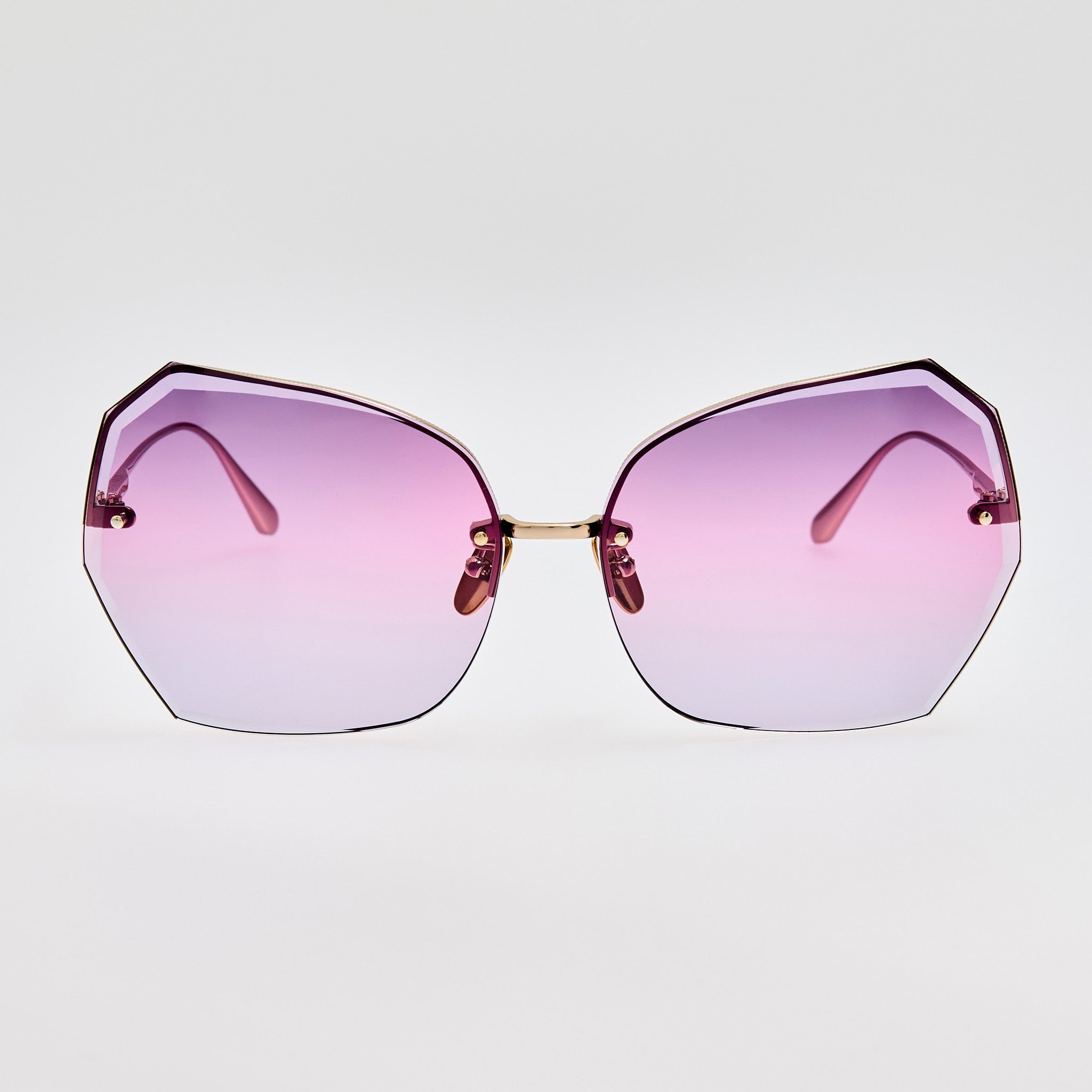 Lila Sunglasses in 22K Gold and Purple