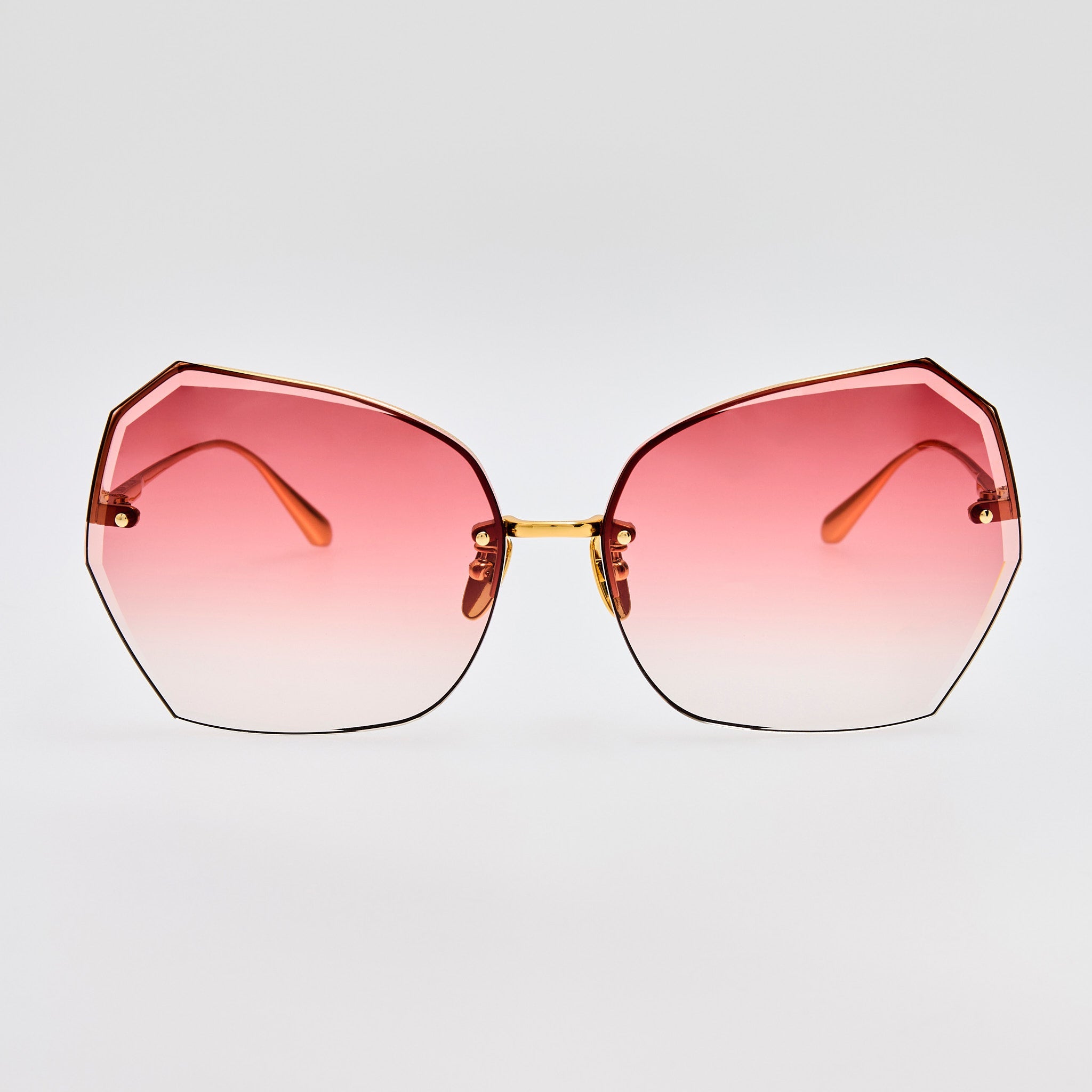 Lila Sunglasses in 22K Gold and Red