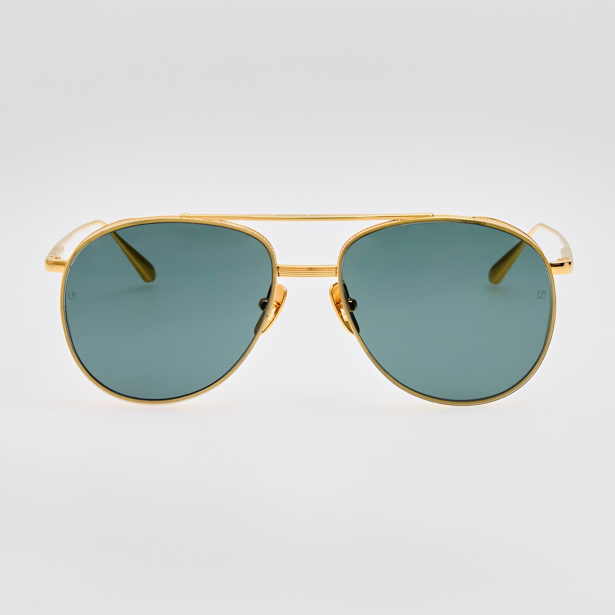 Meret Sunglasses in 22K Gold and Green
