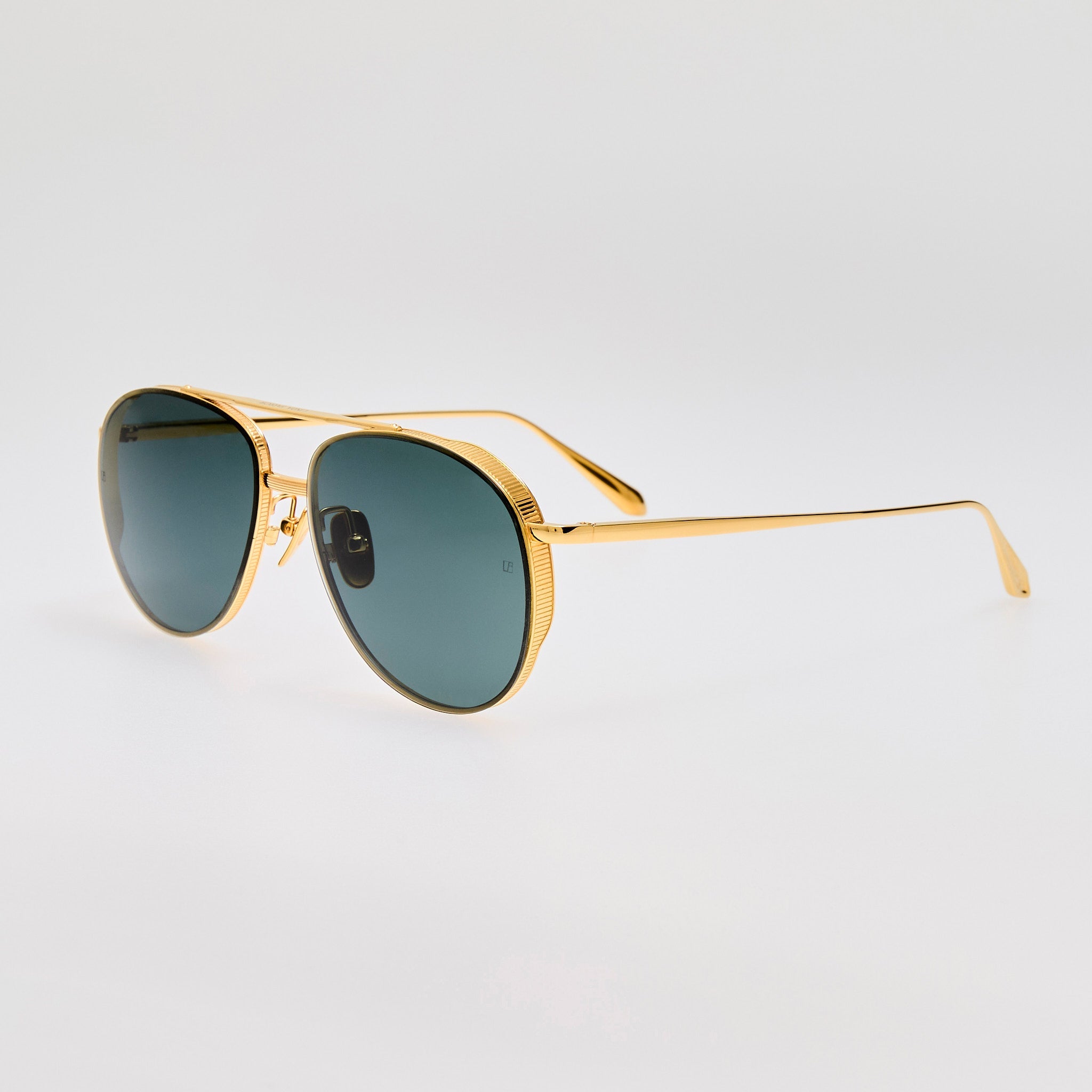 Meret Sunglasses in 22K Gold and Green