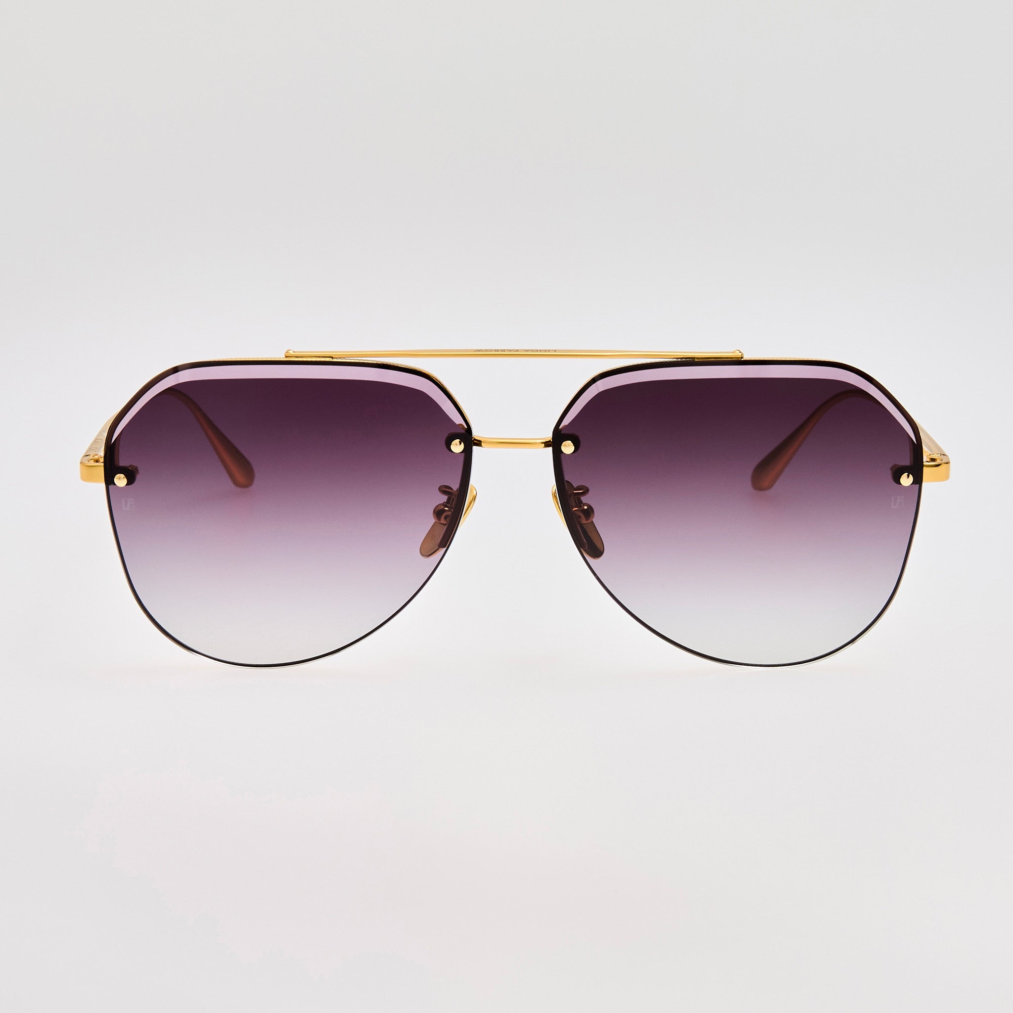 Quynh Sunglasses in 22K Gold and Grey