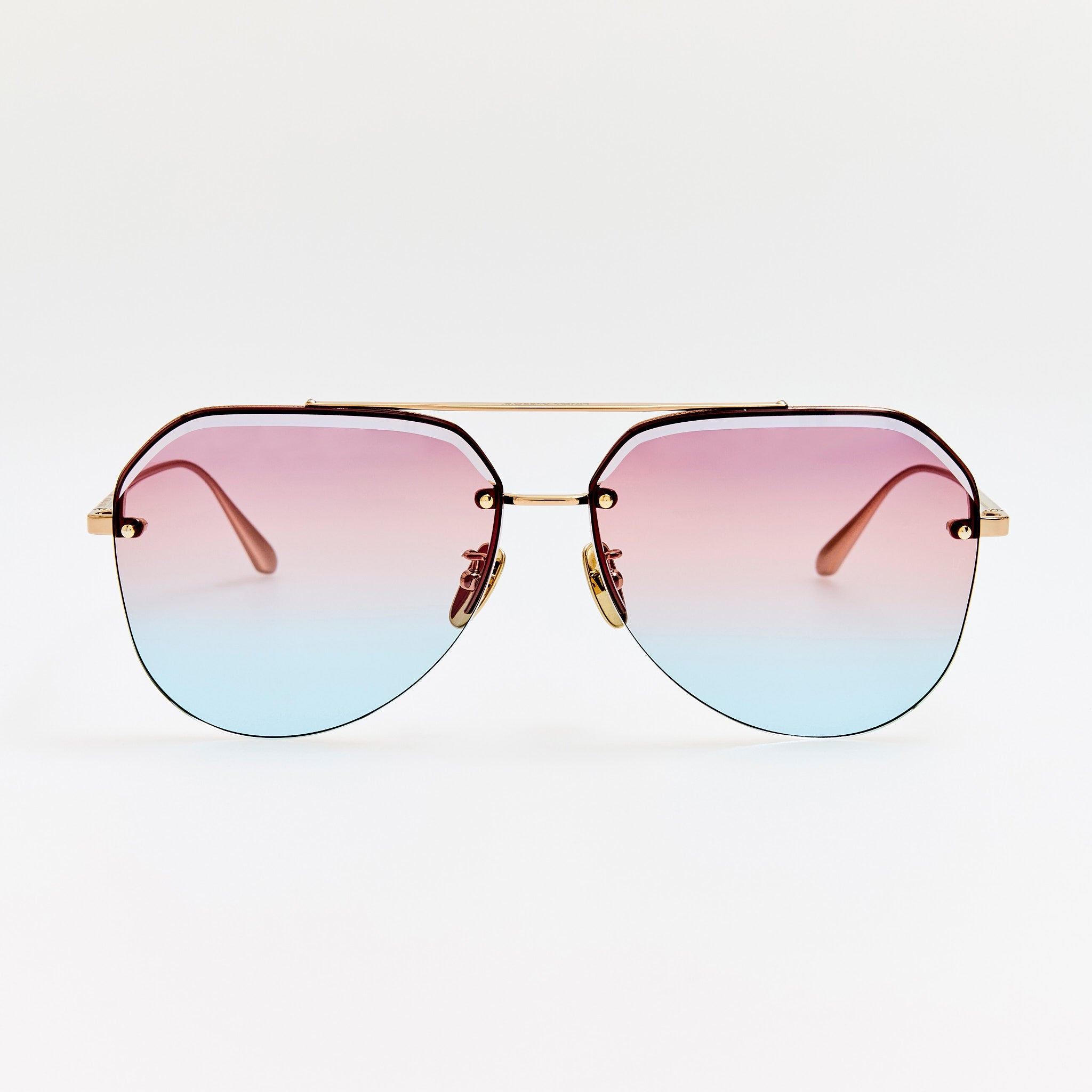 Quynh Sunglasses in 22K Gold and Dusk