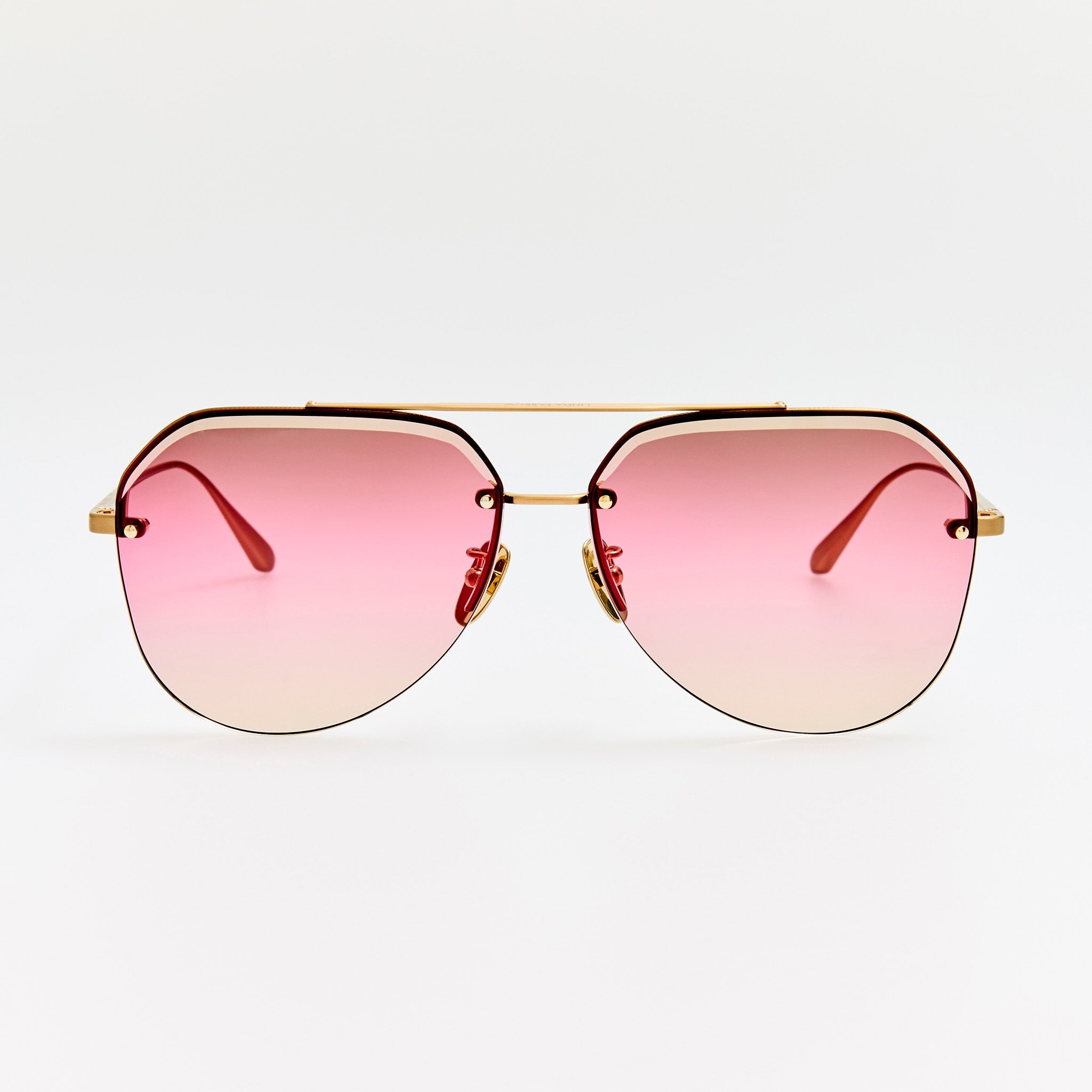 Quynh Sunglasses in Matt Champagne and Pink