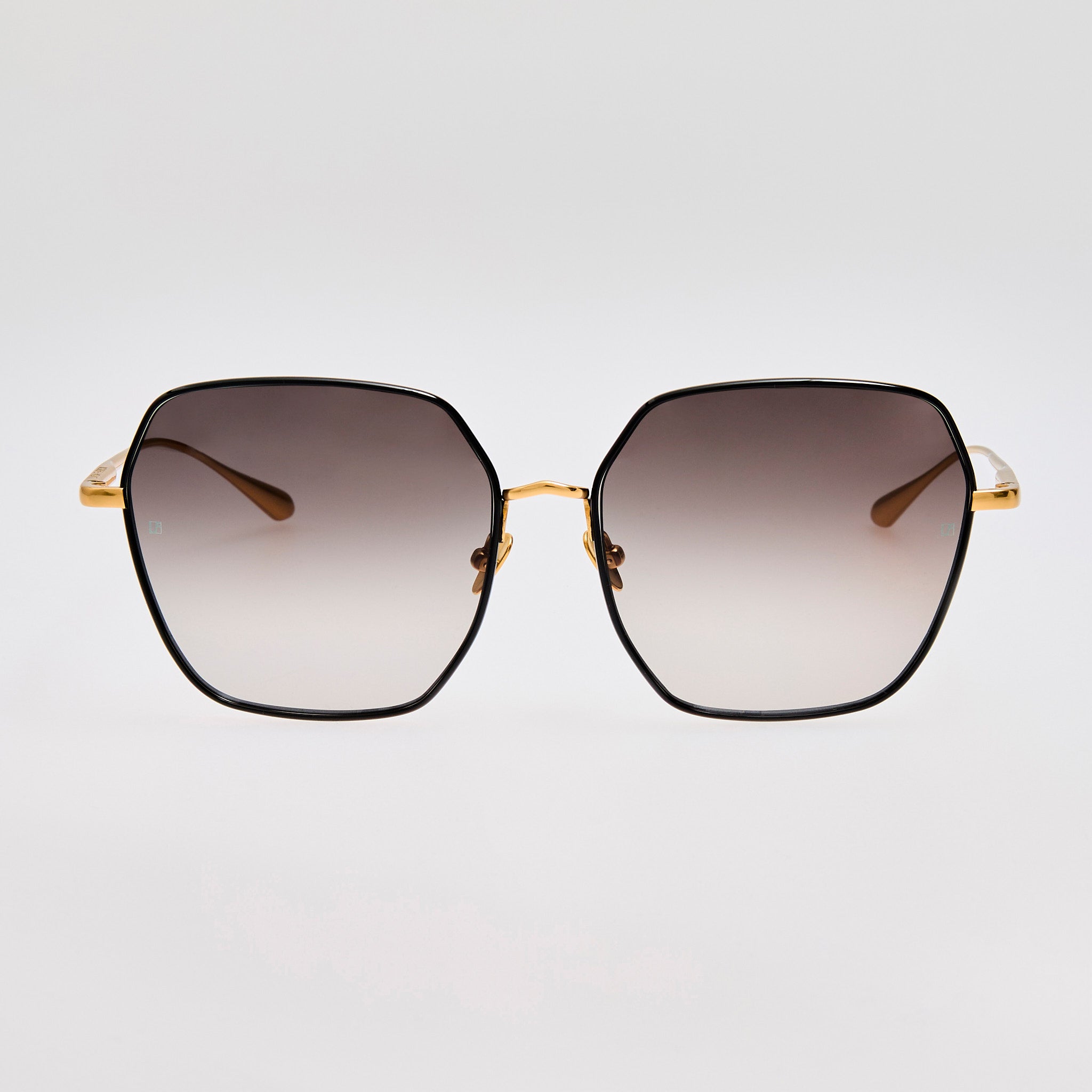 Darcie Sunglasses in 22K Gold and Grey