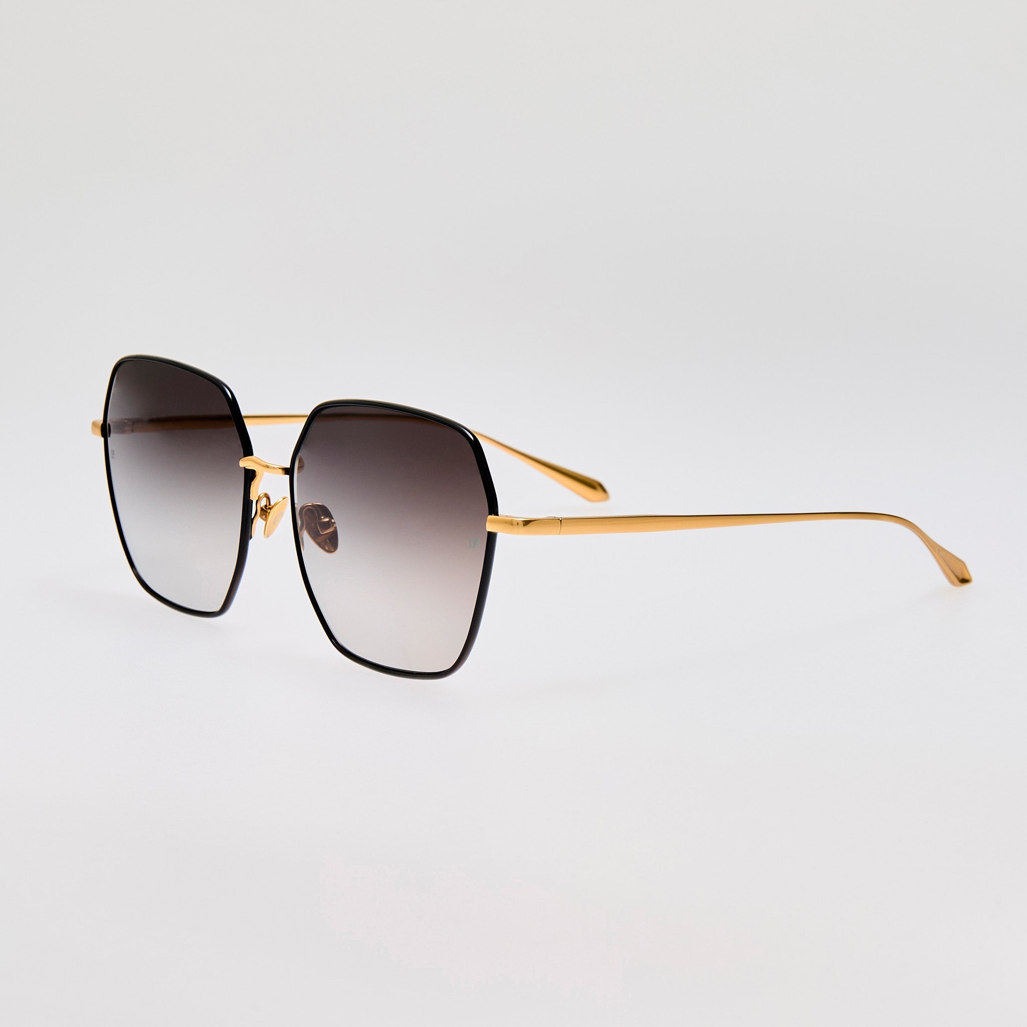 Darcie Sunglasses in 22K Gold and Grey
