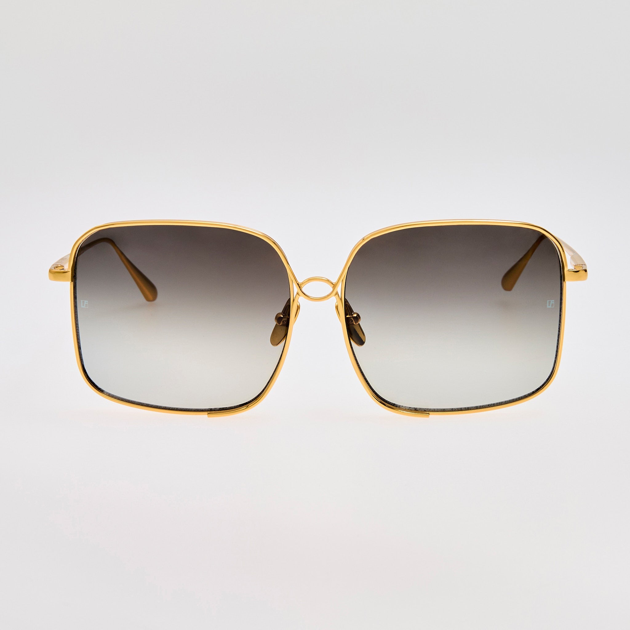 Genevieve Sunglasses in 22K Gold and Grey