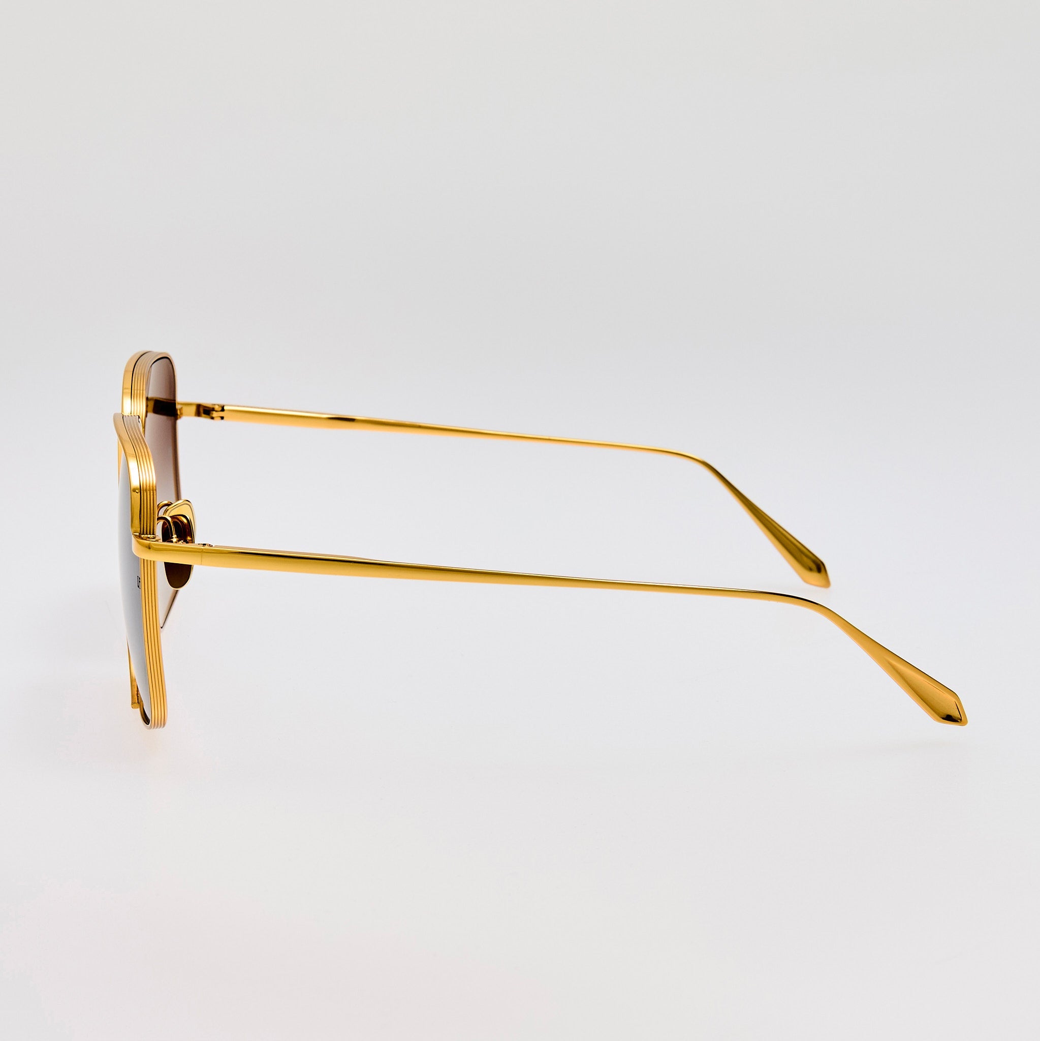 Genevieve Sunglasses in 22K Gold and Grey
