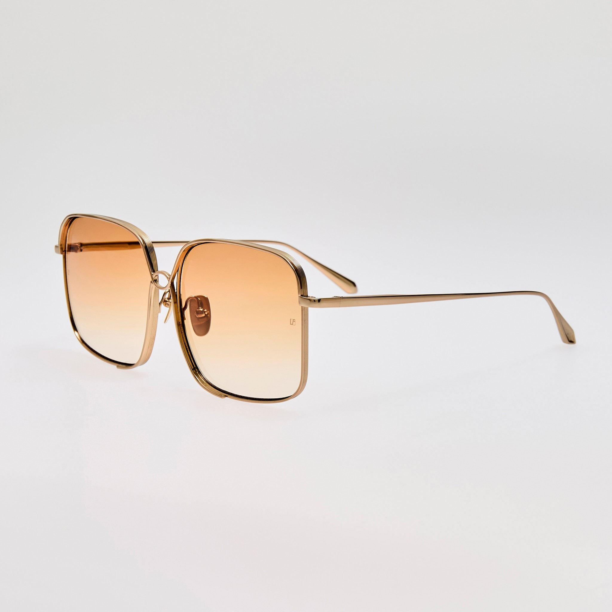 Genevieve Sunglasses in 22K Gold and Camel