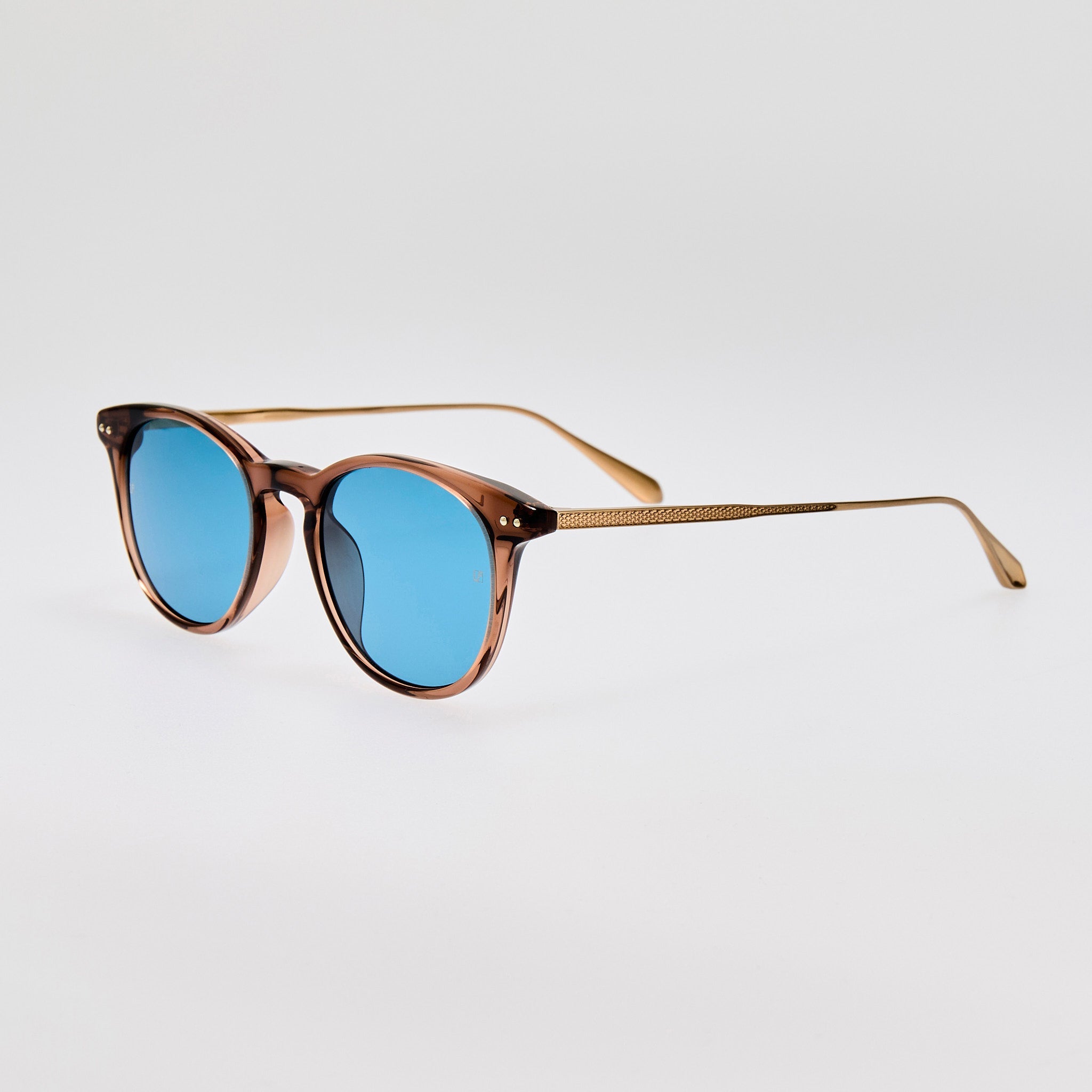 Jamie Sunglasses in Matt Champagne and Aqua