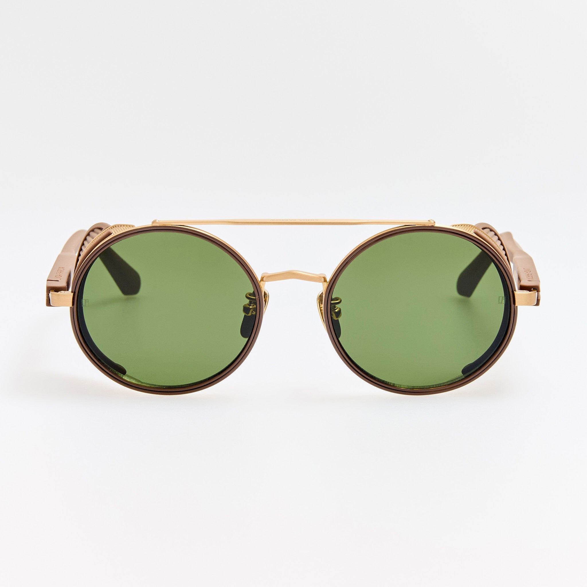 Baret Explorer Sunglasses in Matt Champagne and Green