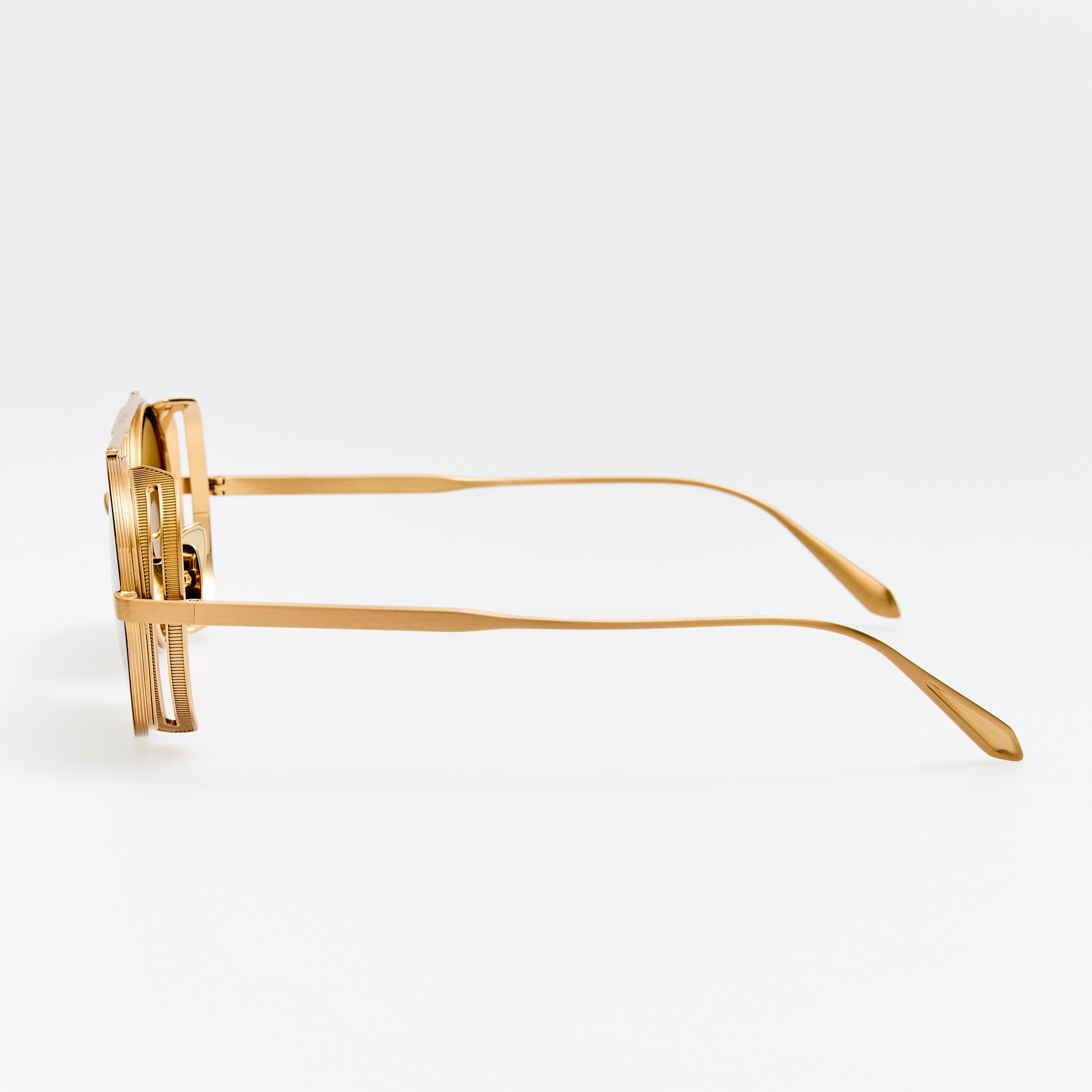 Baret Explorer Sunglasses in Matt Champagne and Green