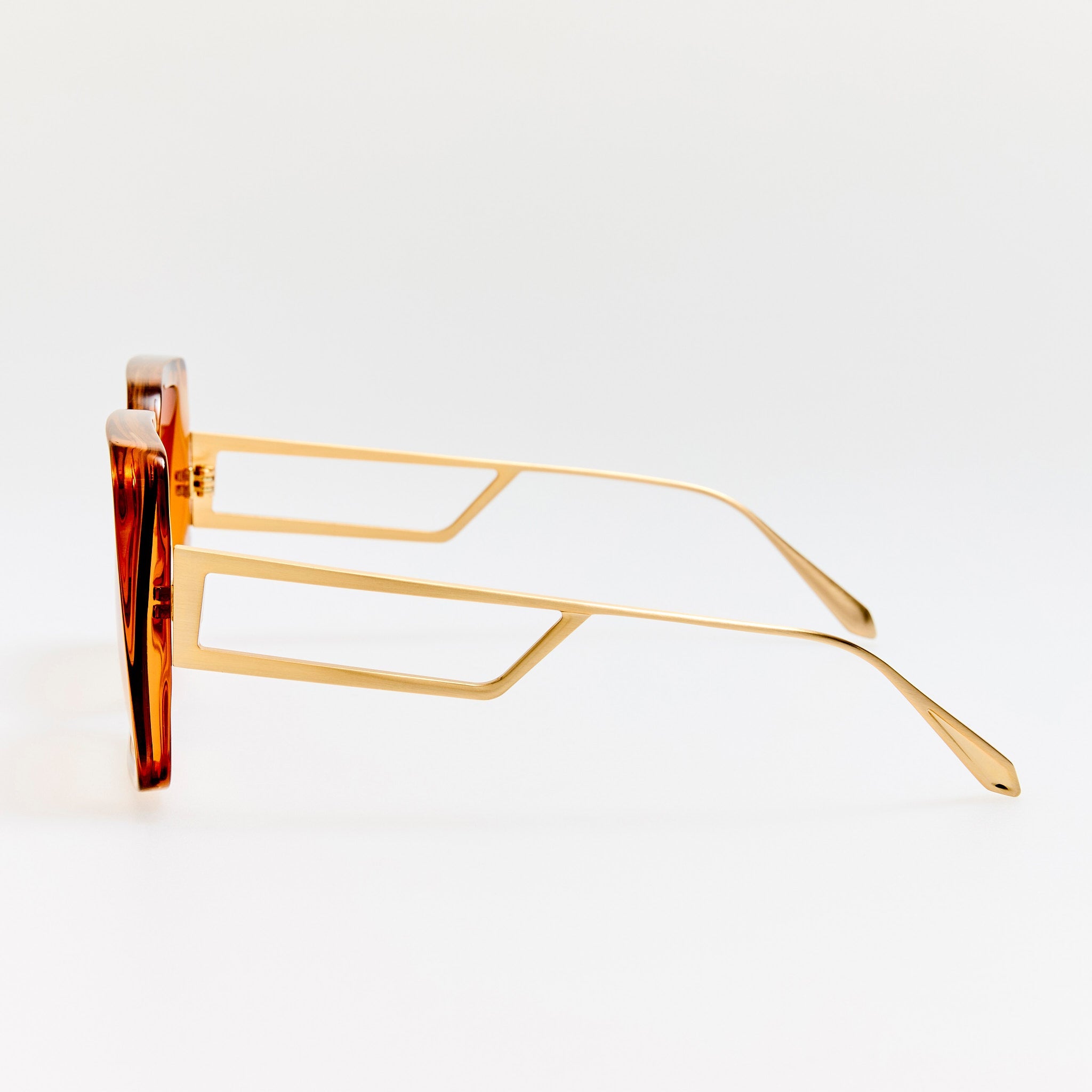 Macy Vista Temple Sunglasses in Honey