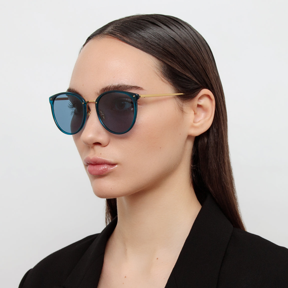 Calthorpe Sunglasses in 22K Gold and Aqua