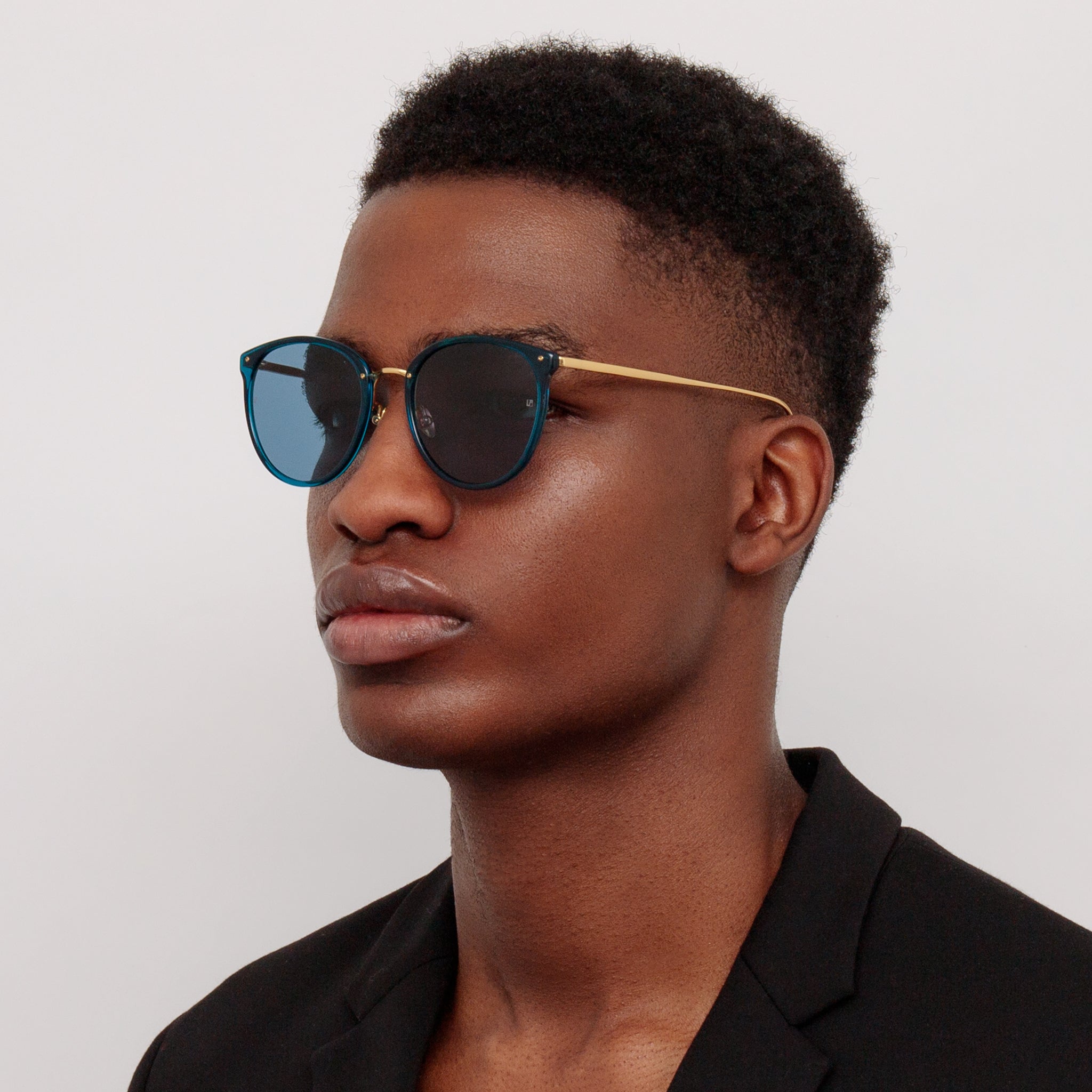 Calthorpe Sunglasses in 22K Gold and Aqua