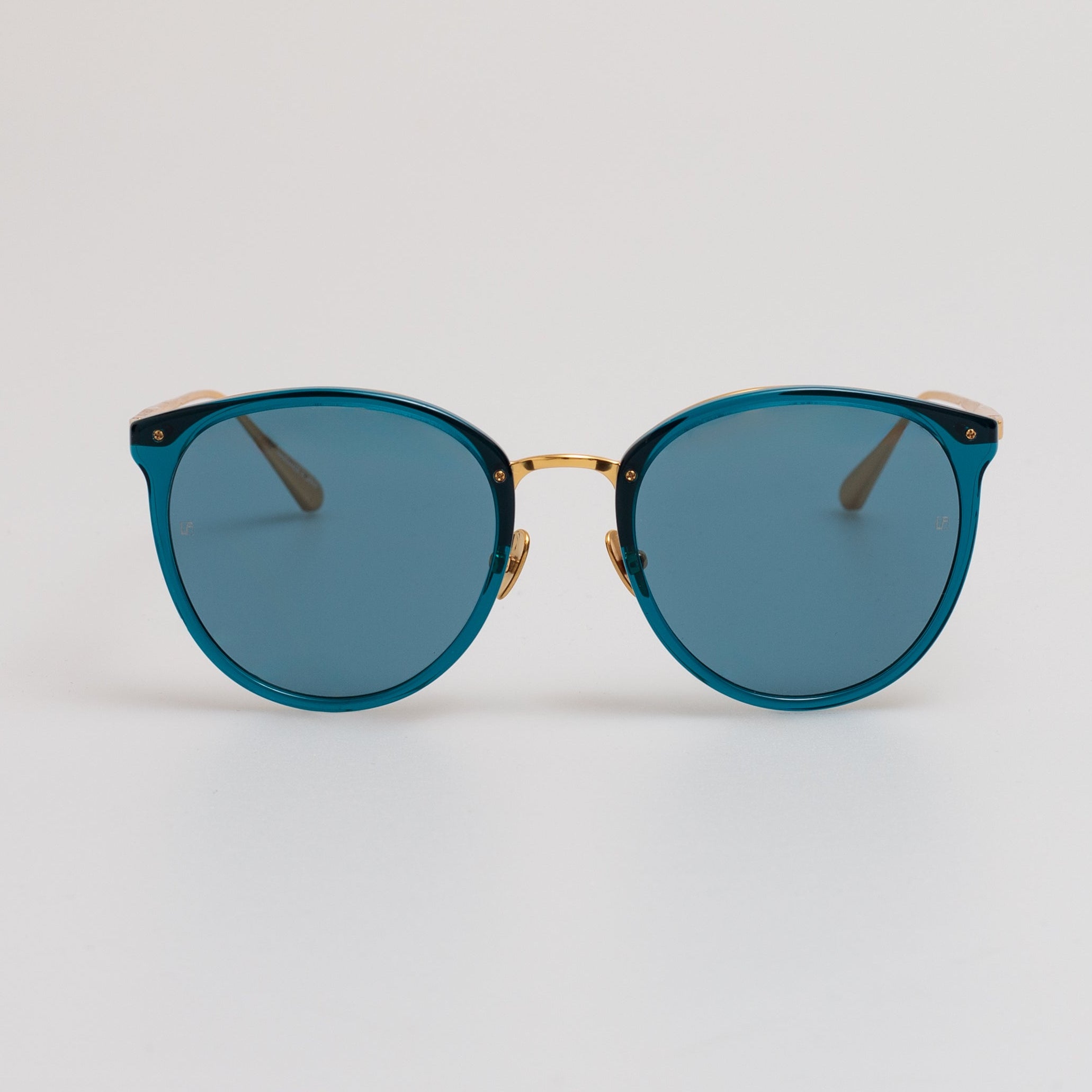 Calthorpe Sunglasses in 22K Gold and Aqua