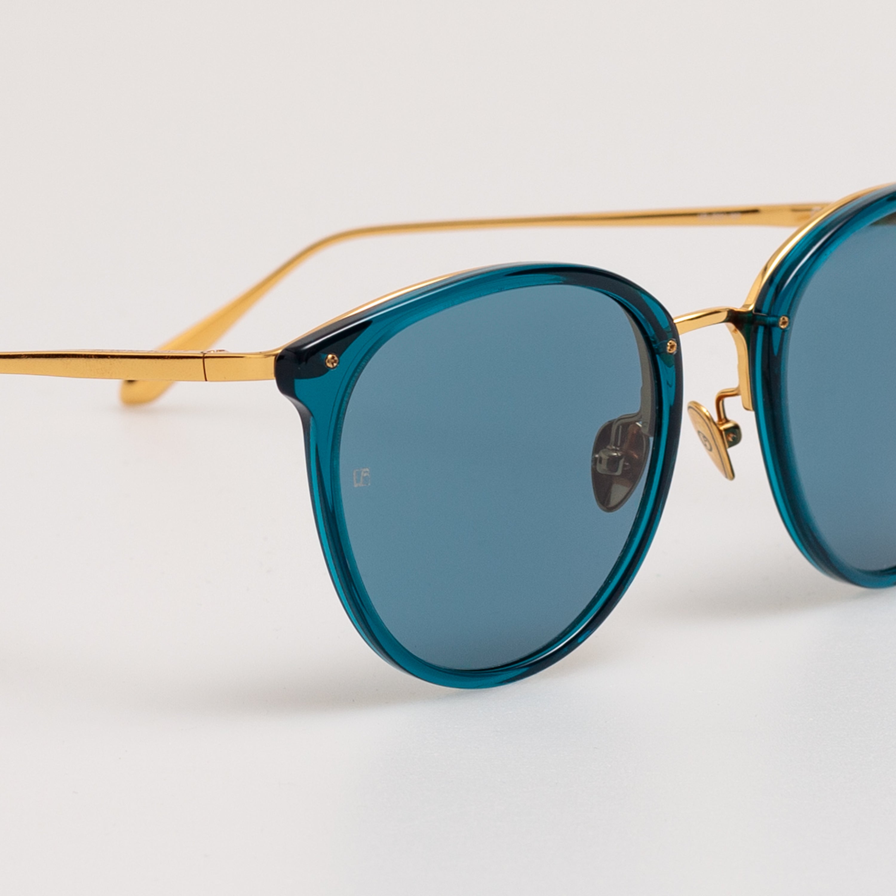 Calthorpe Sunglasses in 22K Gold and Aqua