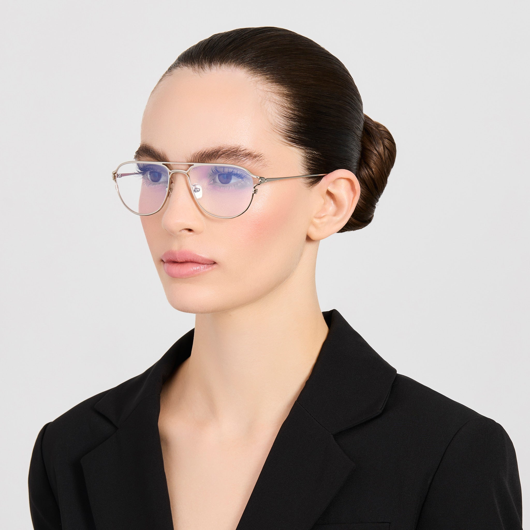 Acapulco Optical in Silver - LINDA FARROW-Optical Frame-