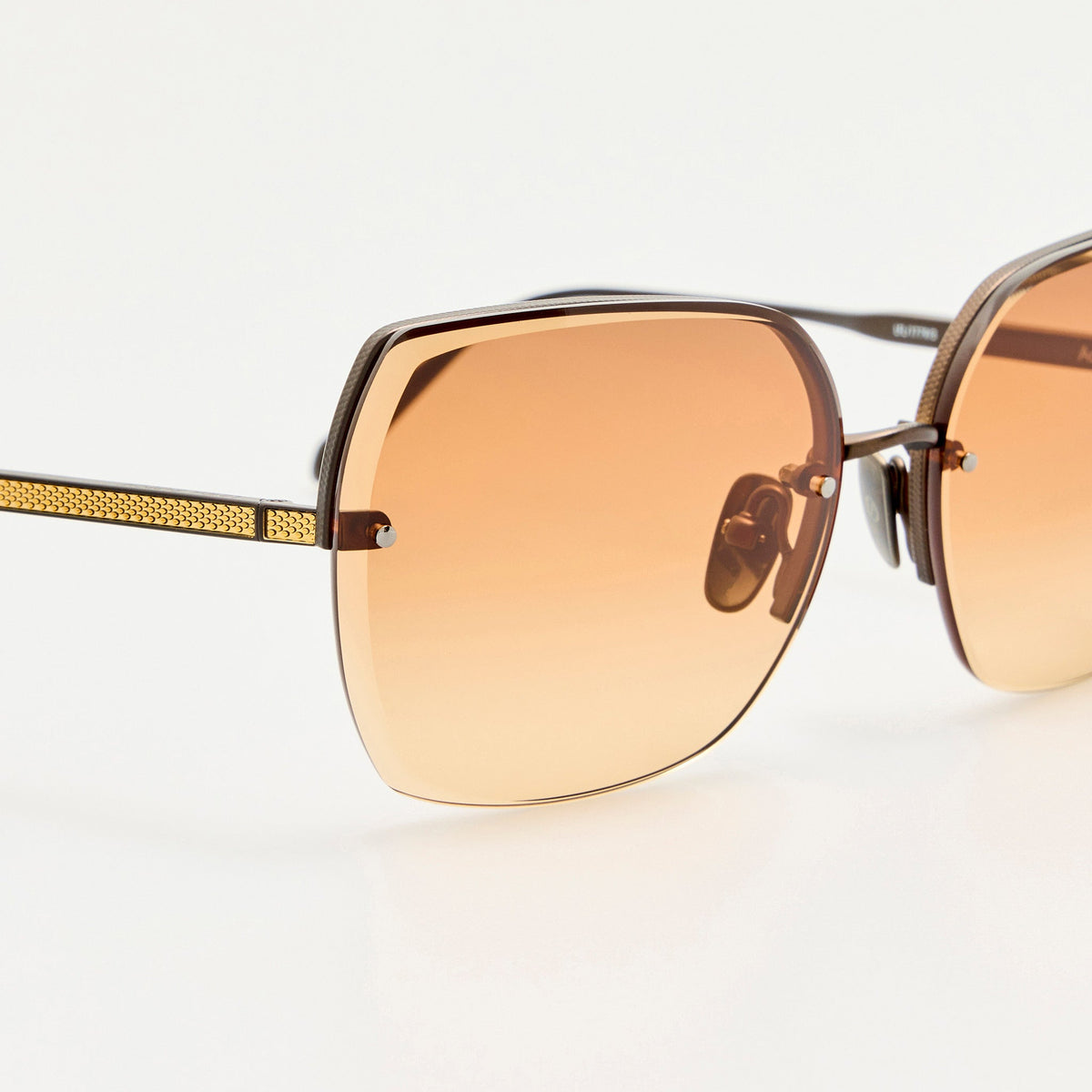 Ada Sunglasses in 22K Gold and Orange - LINDA FARROW-Sunglasses-