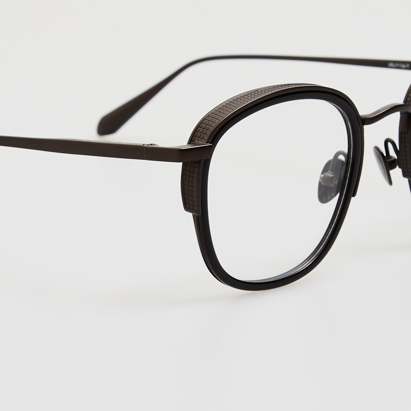 Aldrin Optical in Black Matt Nickel - LINDA FARROW - Optical Frame - 