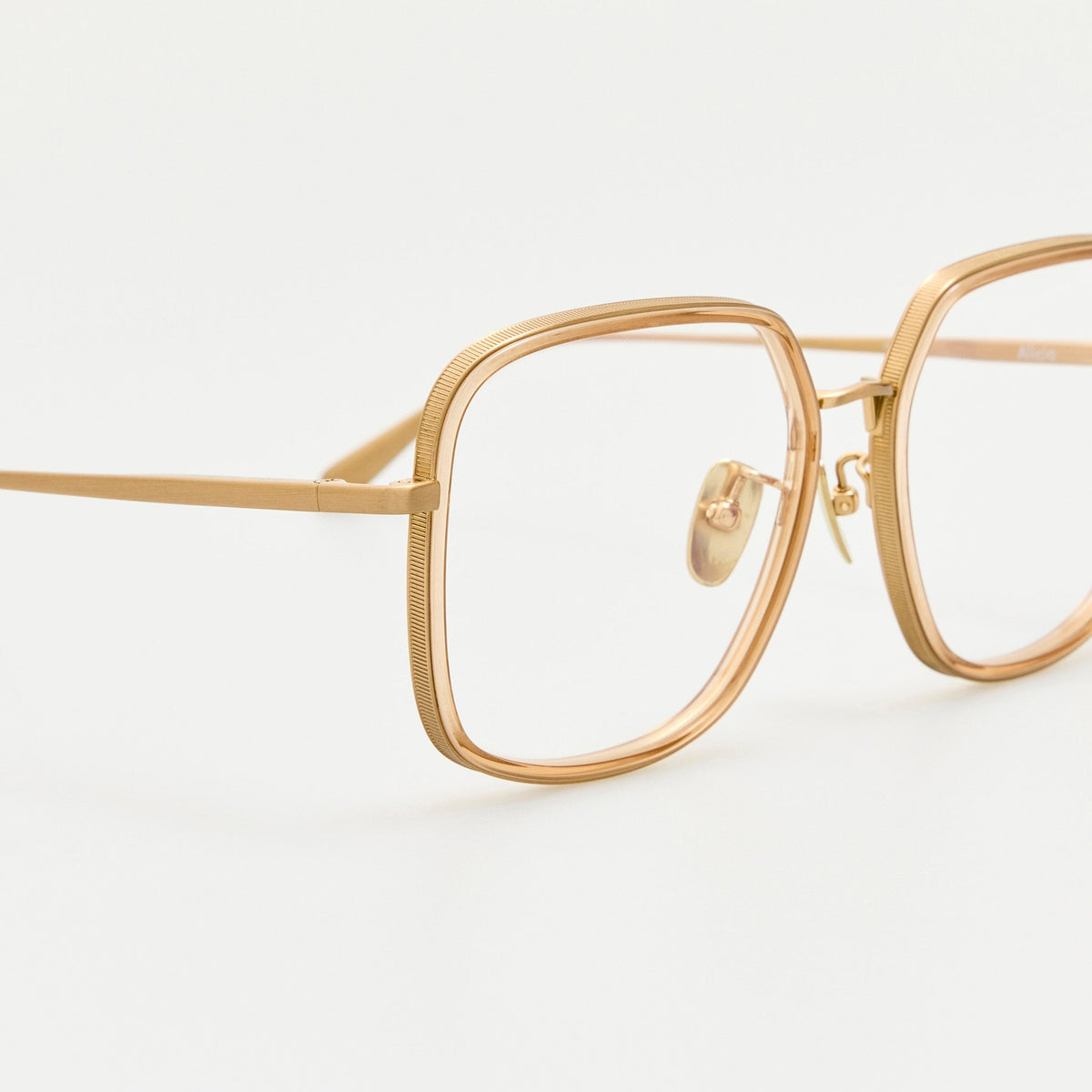 Alicia Optical in Matt Champagne and Honey - LINDA FARROW-Optical Frame-