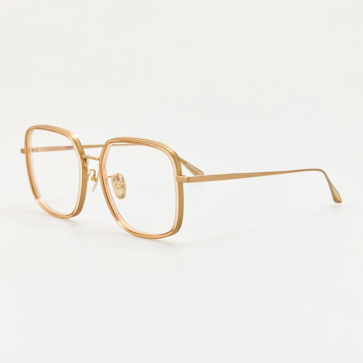 Alicia Optical in Matt Champagne and Honey - LINDA FARROW-Optical Frame-