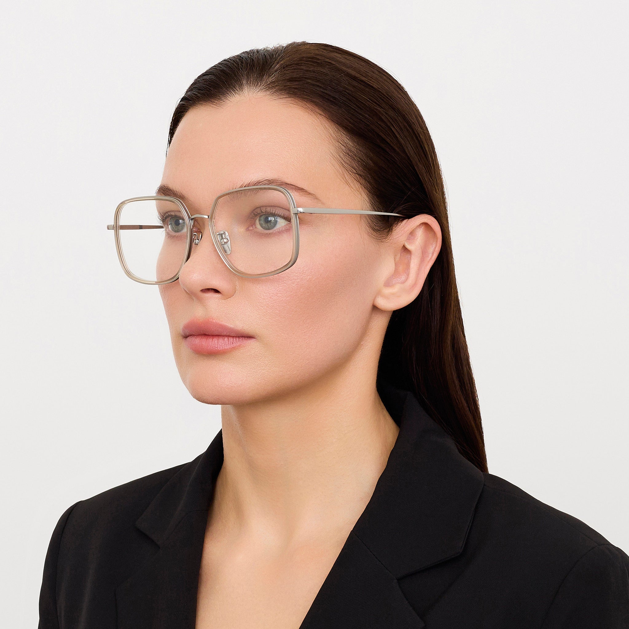 Alicia Optical in Truffle - LINDA FARROW - Optical Frame - 