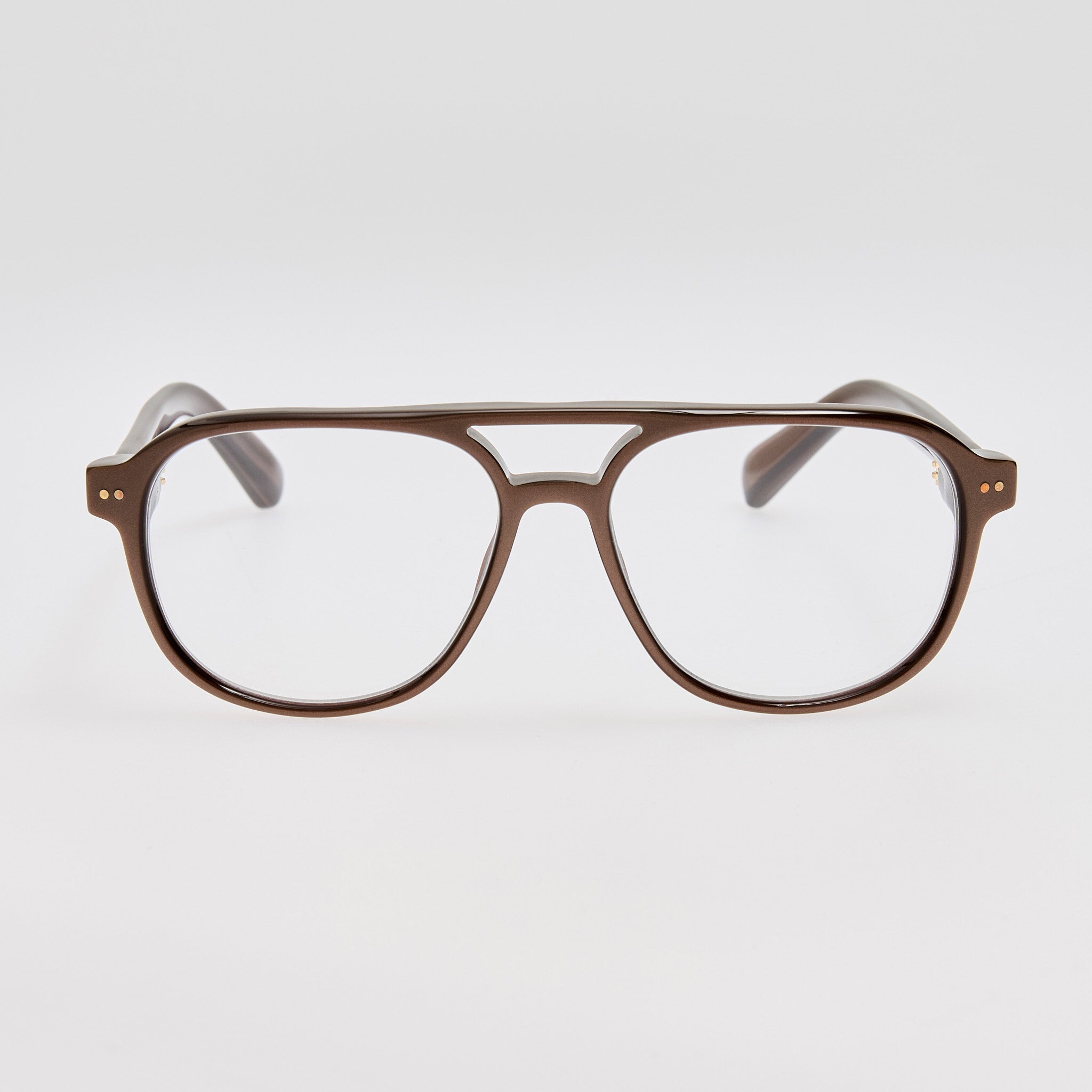 Altu Optical in Metallic Brown - LINDA FARROW - Optical Frame - 