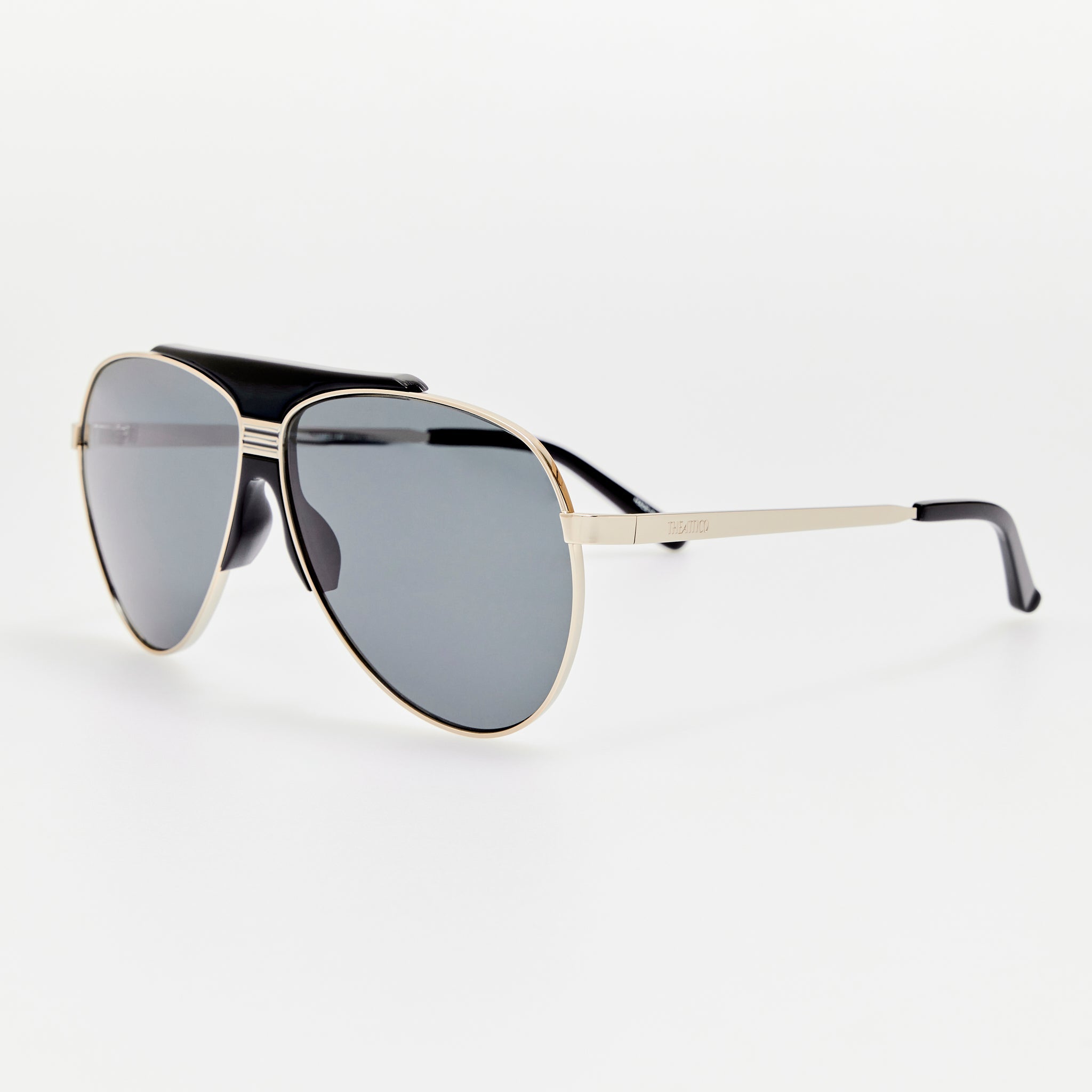 Amelia Sunglasses in Silver and Grey - LINDA FARROW-Sunglasses-