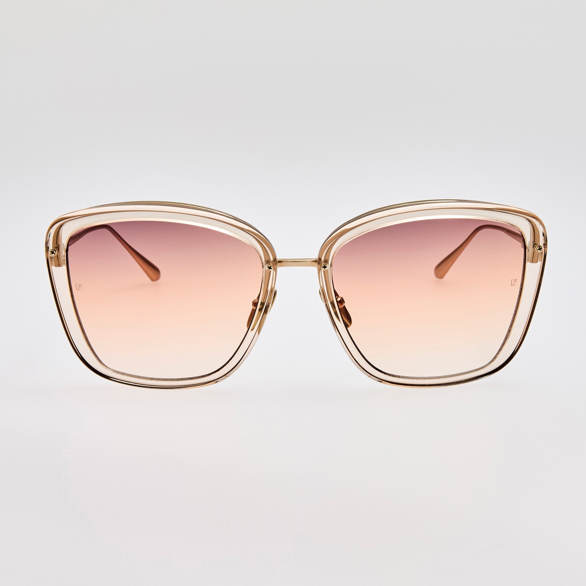 Anais Sunglasses in 22K Gold and Ash - LINDA FARROW - Sunglasses - 