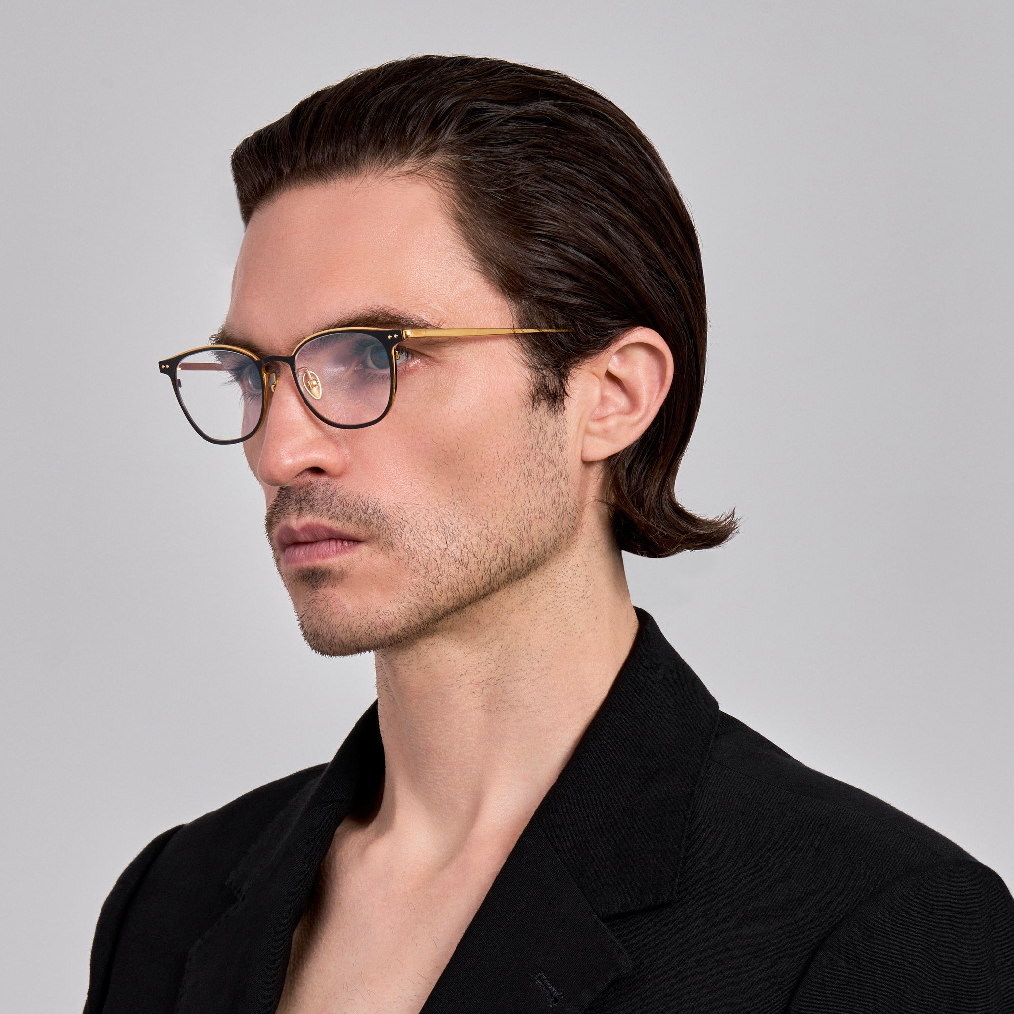 Anderson Optical in Satin Black - LINDA FARROW - Optical Frame - 